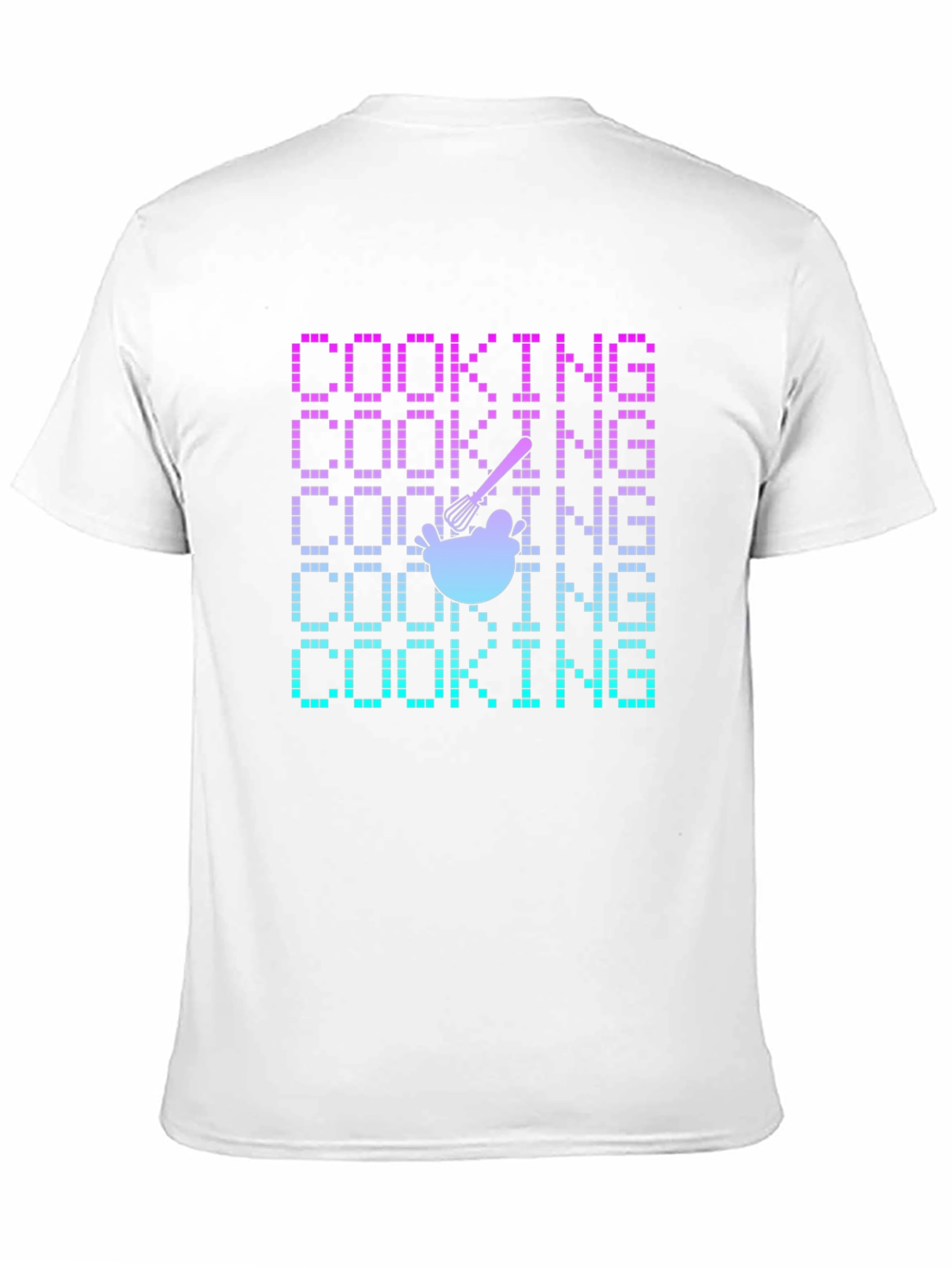 Cooking Pixel Art T-Shirt - Retro Recipe Tee