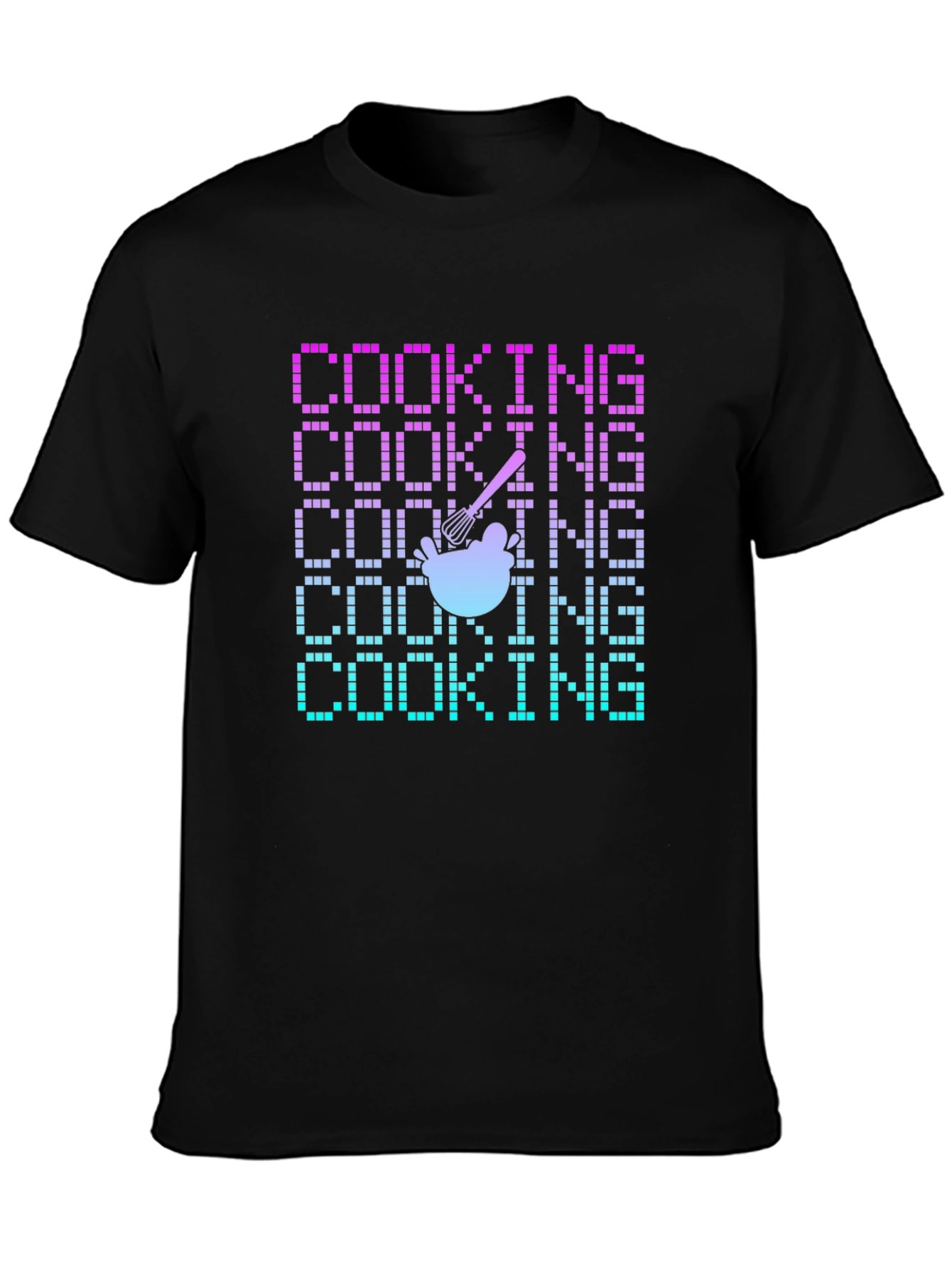 Cooking Pixel Art T-Shirt - Retro Recipe Tee