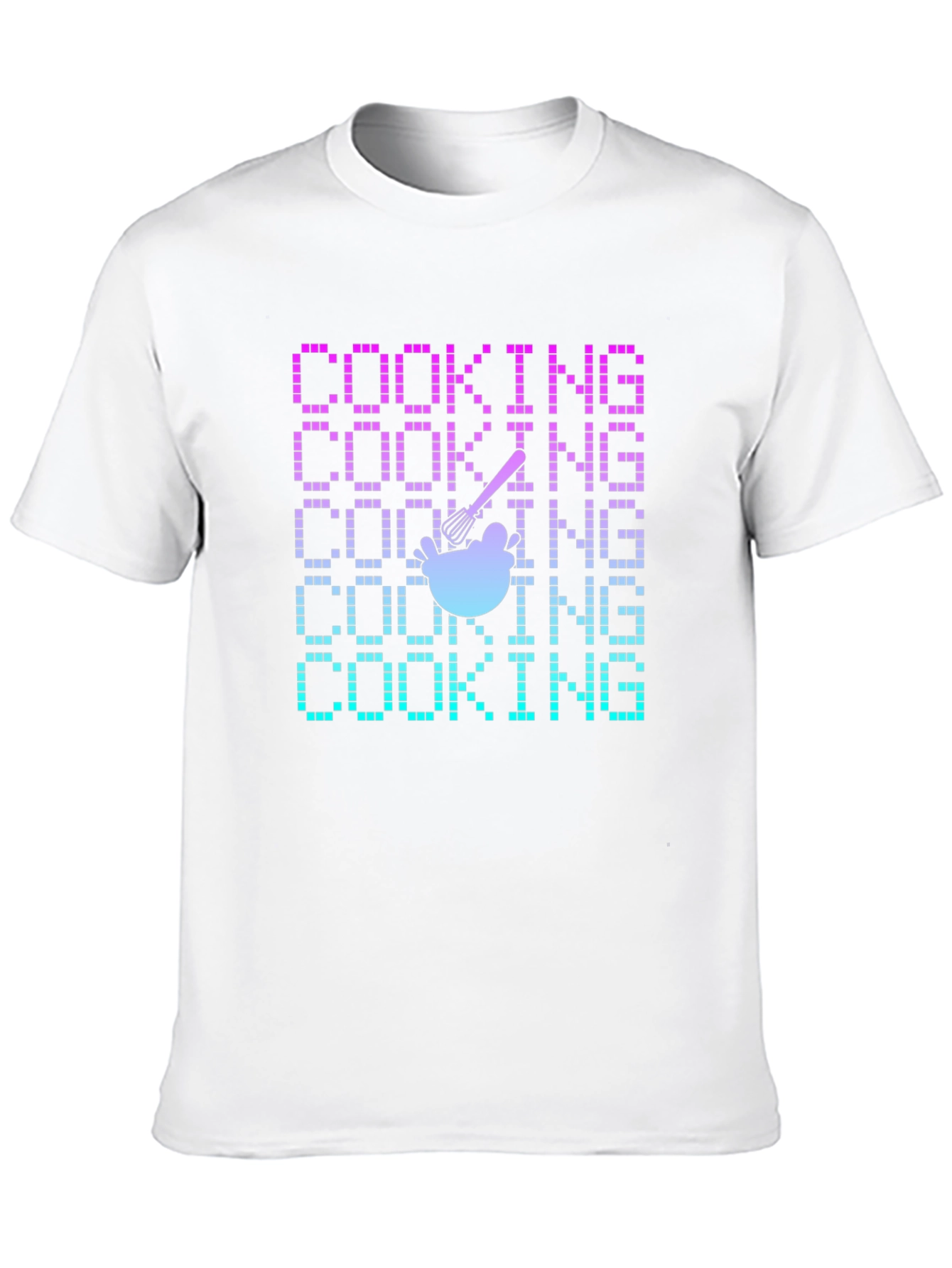 Cooking Pixel Art T-Shirt - Retro Recipe Tee