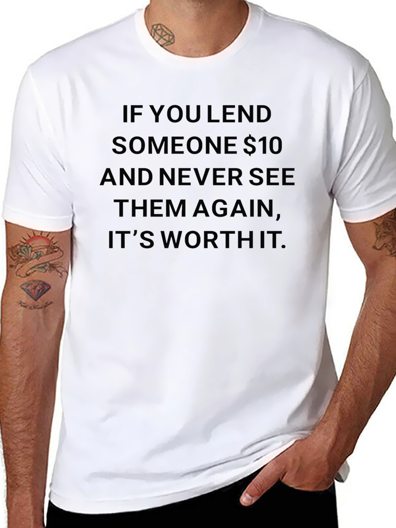 Funny $10 Loan Black T-Shirt - Worth It
