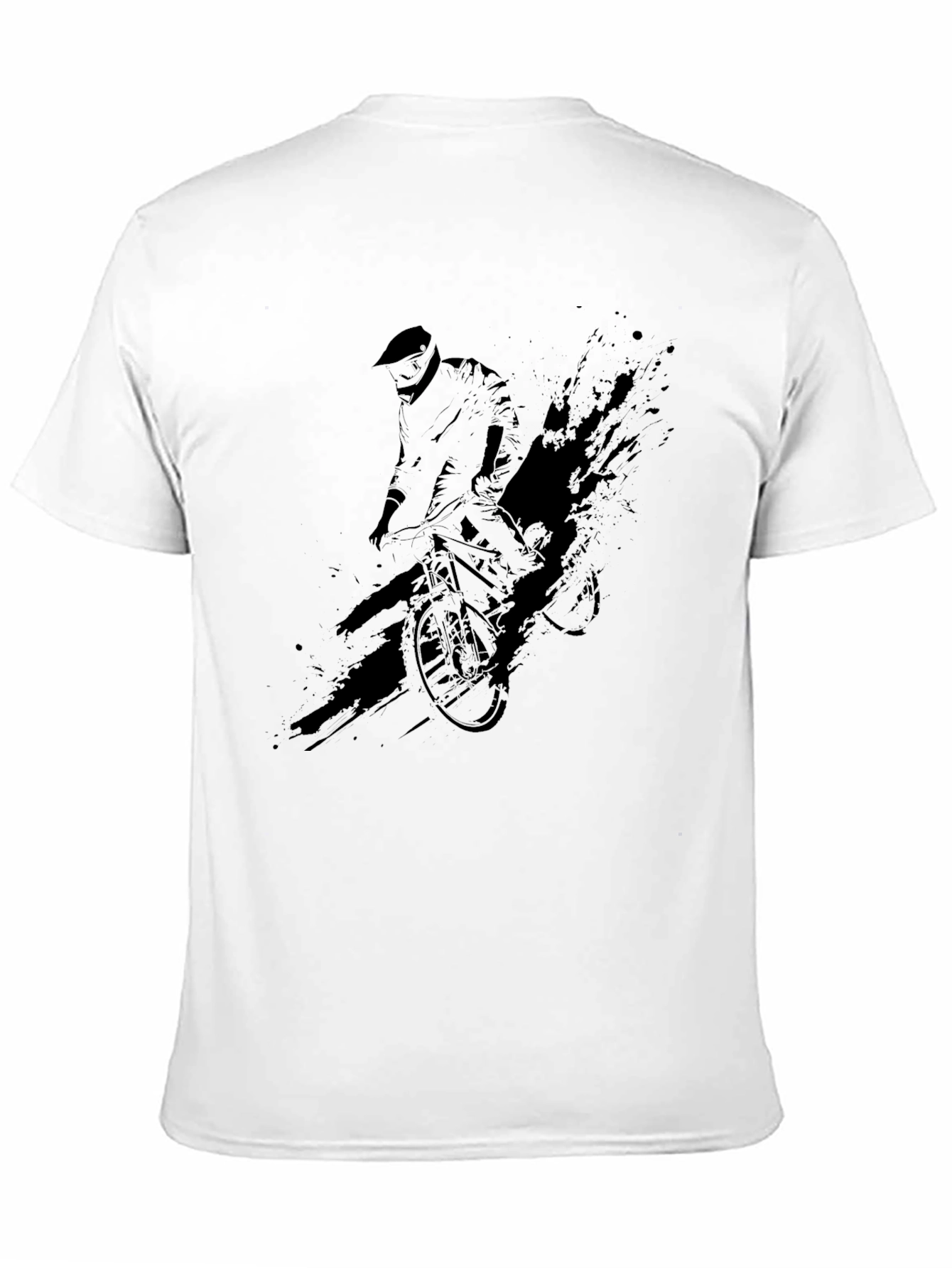 Mens Graphic T-Shirt: Mountain Biker Design
