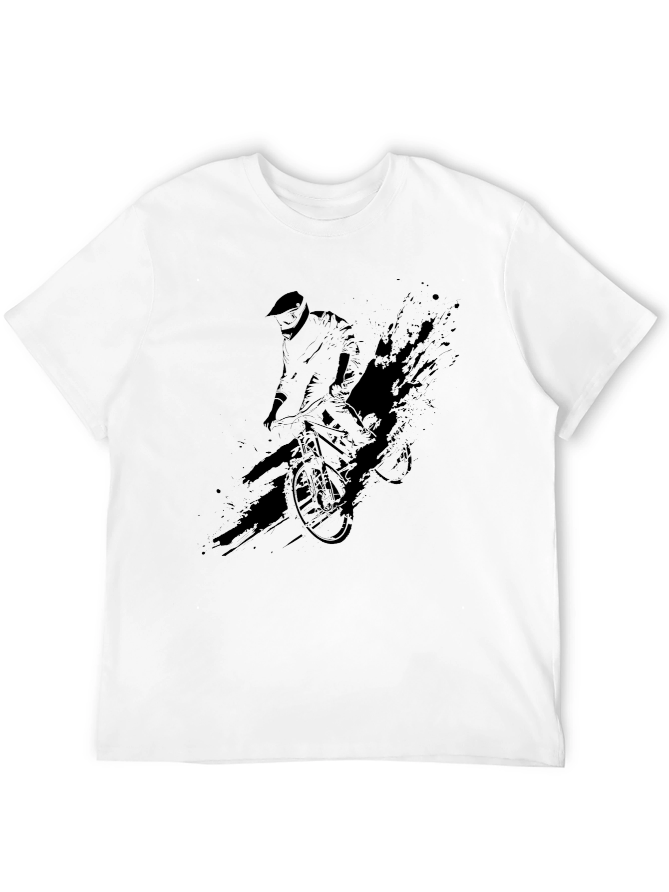 Mens Graphic T-Shirt: Mountain Biker Design