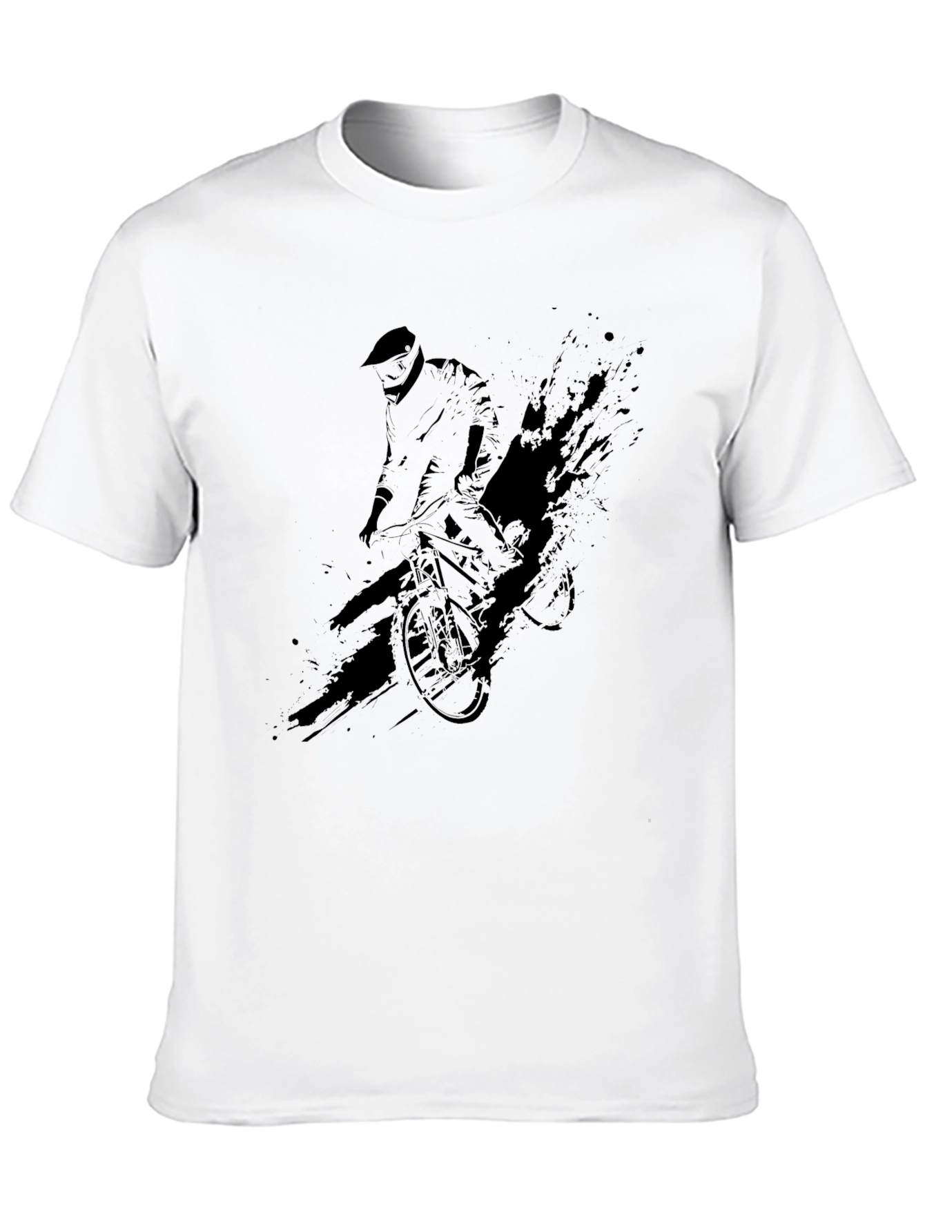 Mens Graphic T-Shirt: Mountain Biker Design
