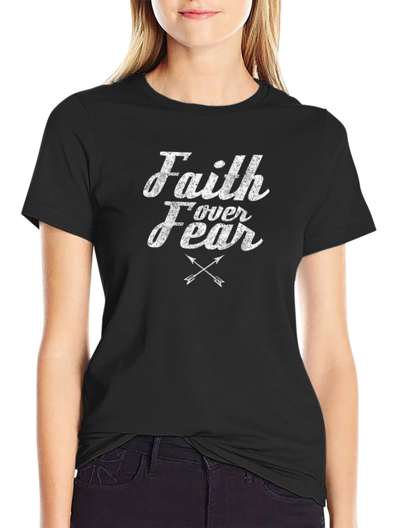 Faith Over Fear Graphic Tee - Black