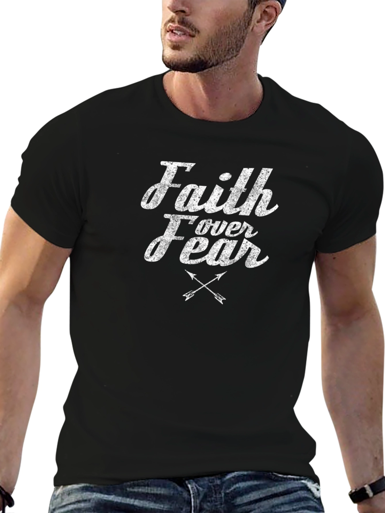 Faith Over Fear Graphic Tee - Black