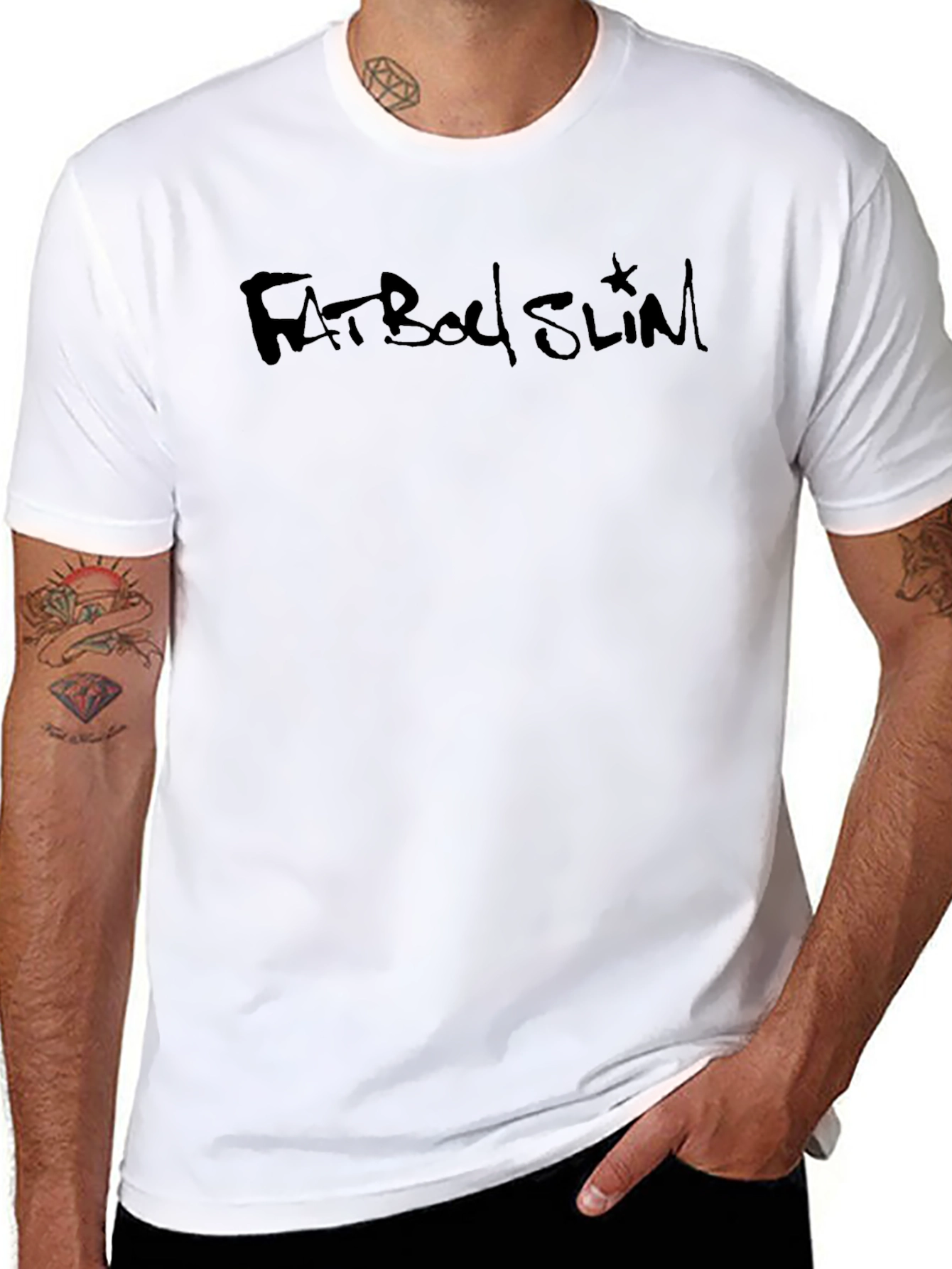 Fatboy Slim Graphic Tee - Black Cotton T-Shirt