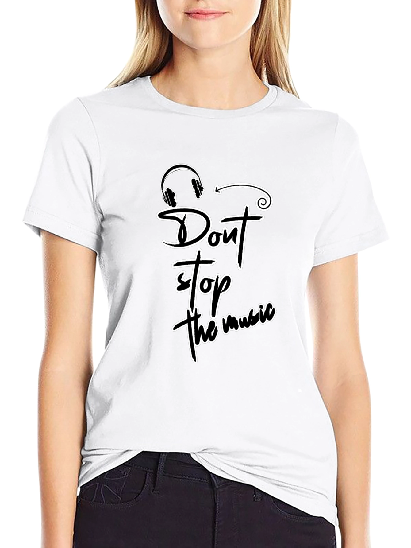 Dont Stop the Music T-Shirt - Casual Cotton Tee