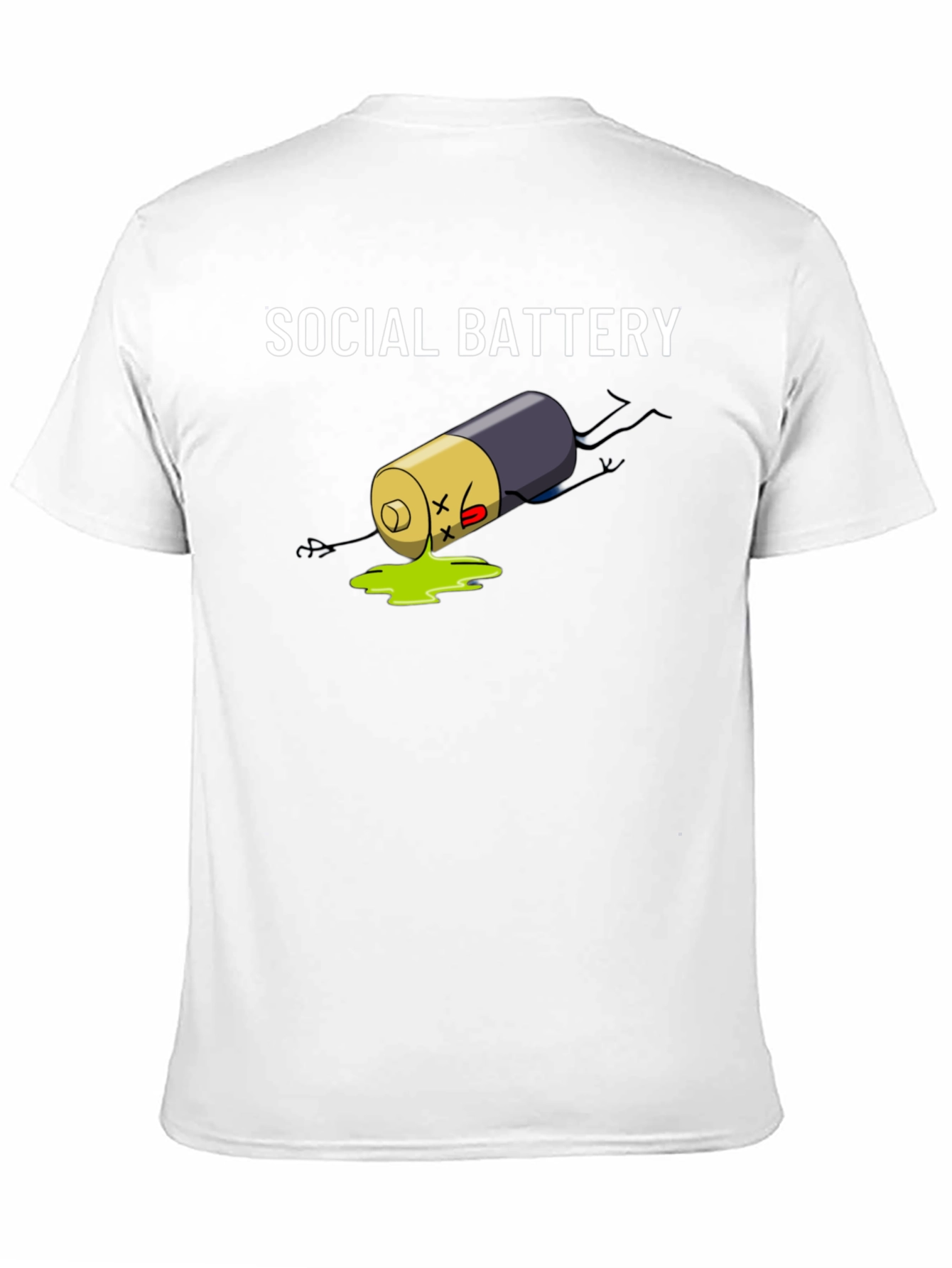 Social Battery Graphic Tee - Black Cotton T-Shirt