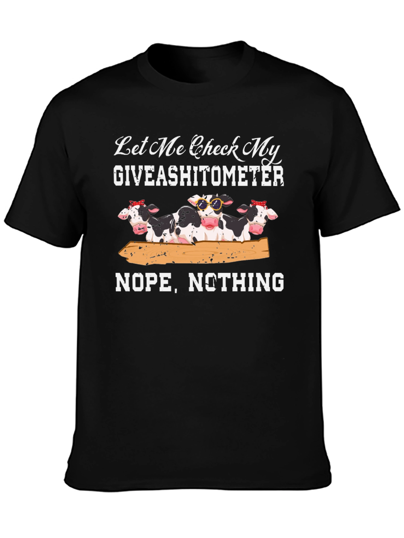 Giveashitometer Cow Graphic Tee