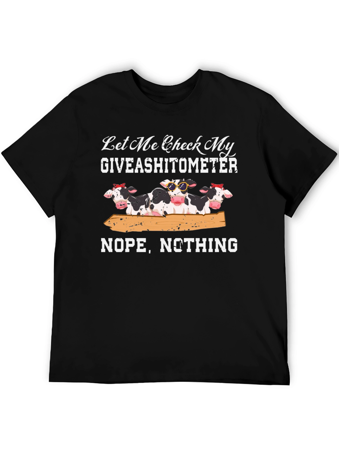 Giveashitometer Cow Graphic Tee