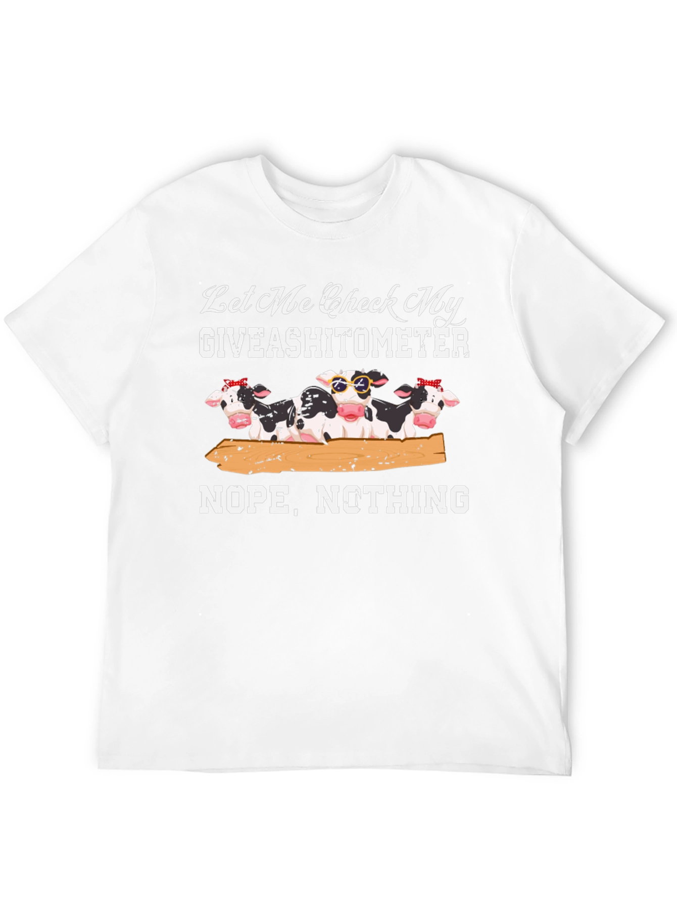 Giveashitometer Cow Graphic Tee