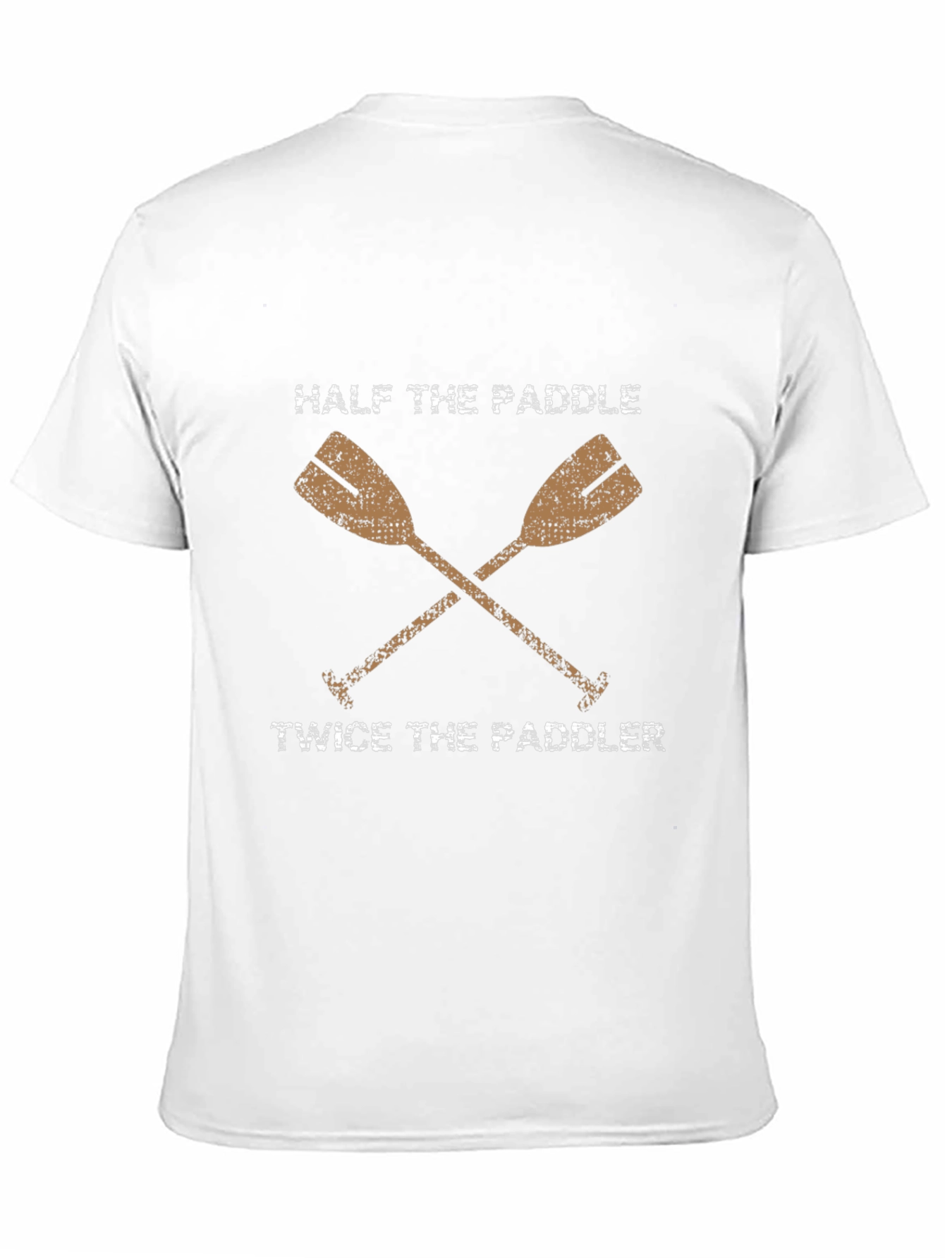Half the Paddle Twice the Paddler Black T-Shirt
