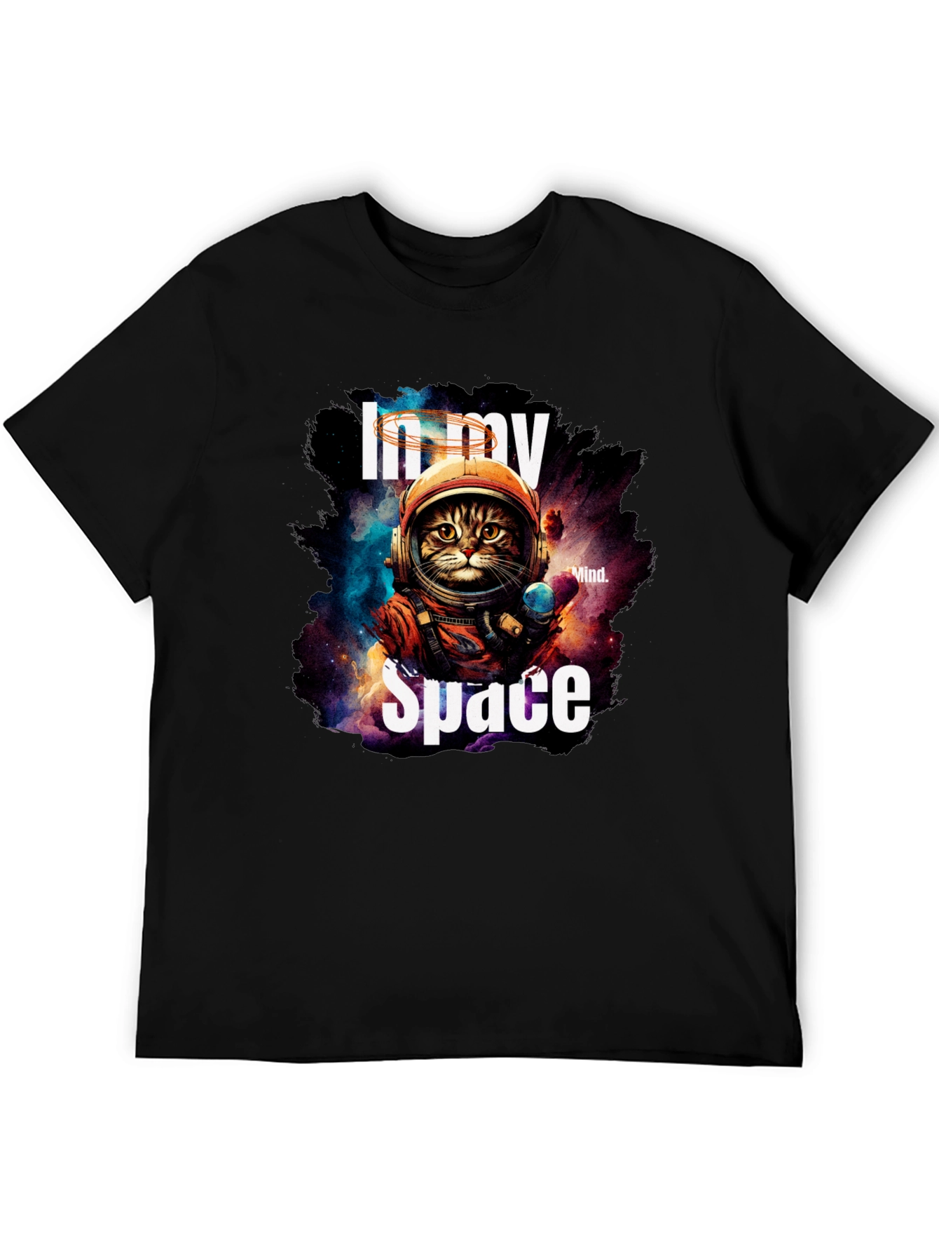 In My Space Astronaut Cat Graphic T-Shirt