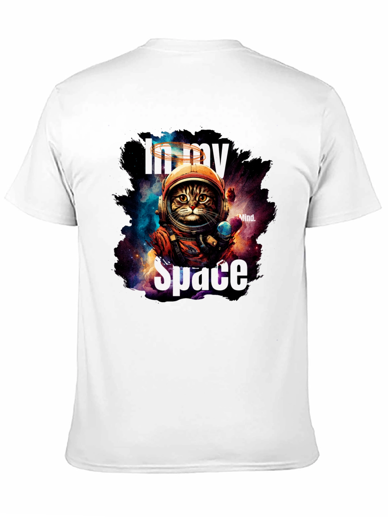 In My Space Astronaut Cat Graphic T-Shirt