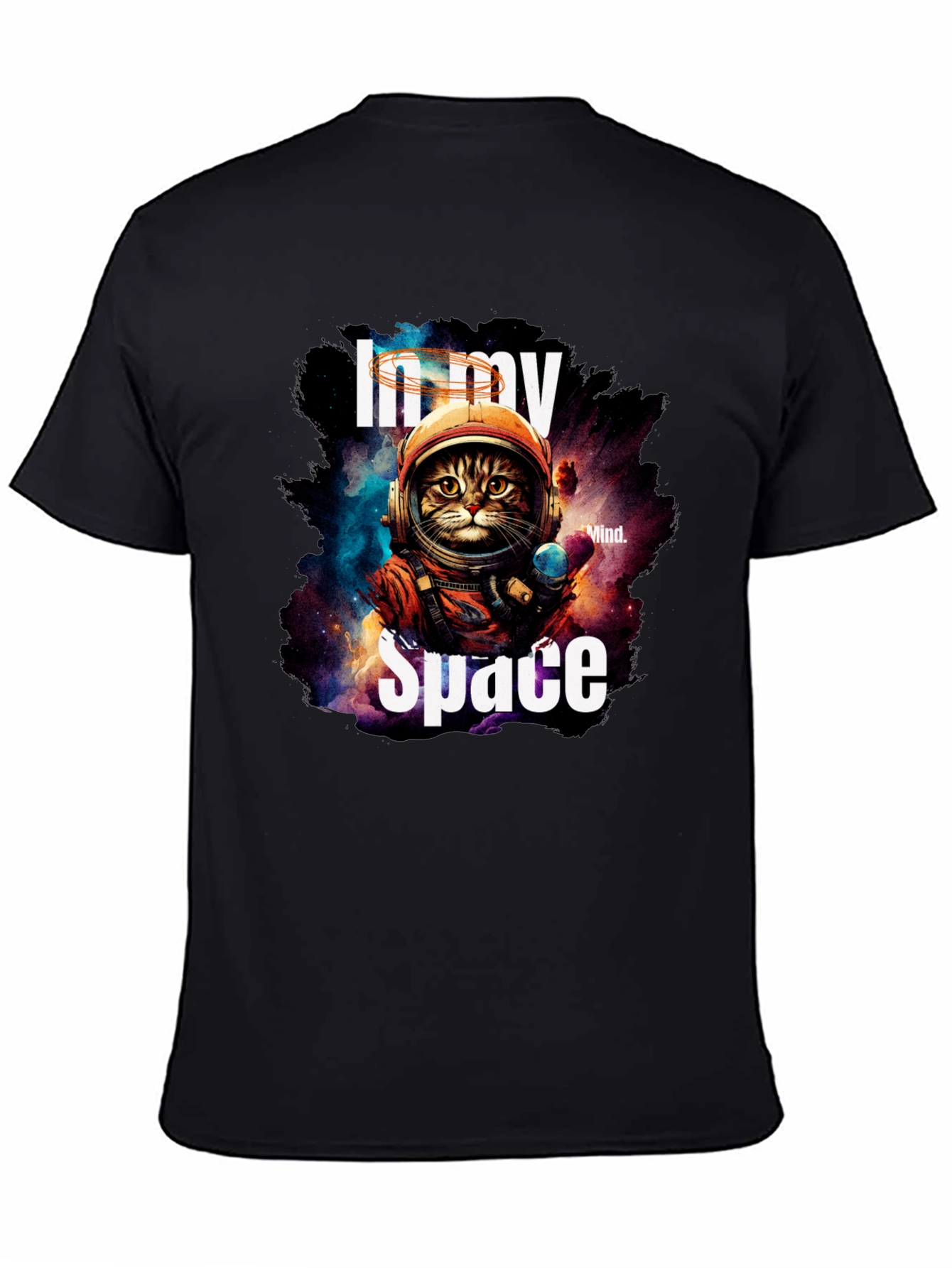 In My Space Astronaut Cat Graphic T-Shirt