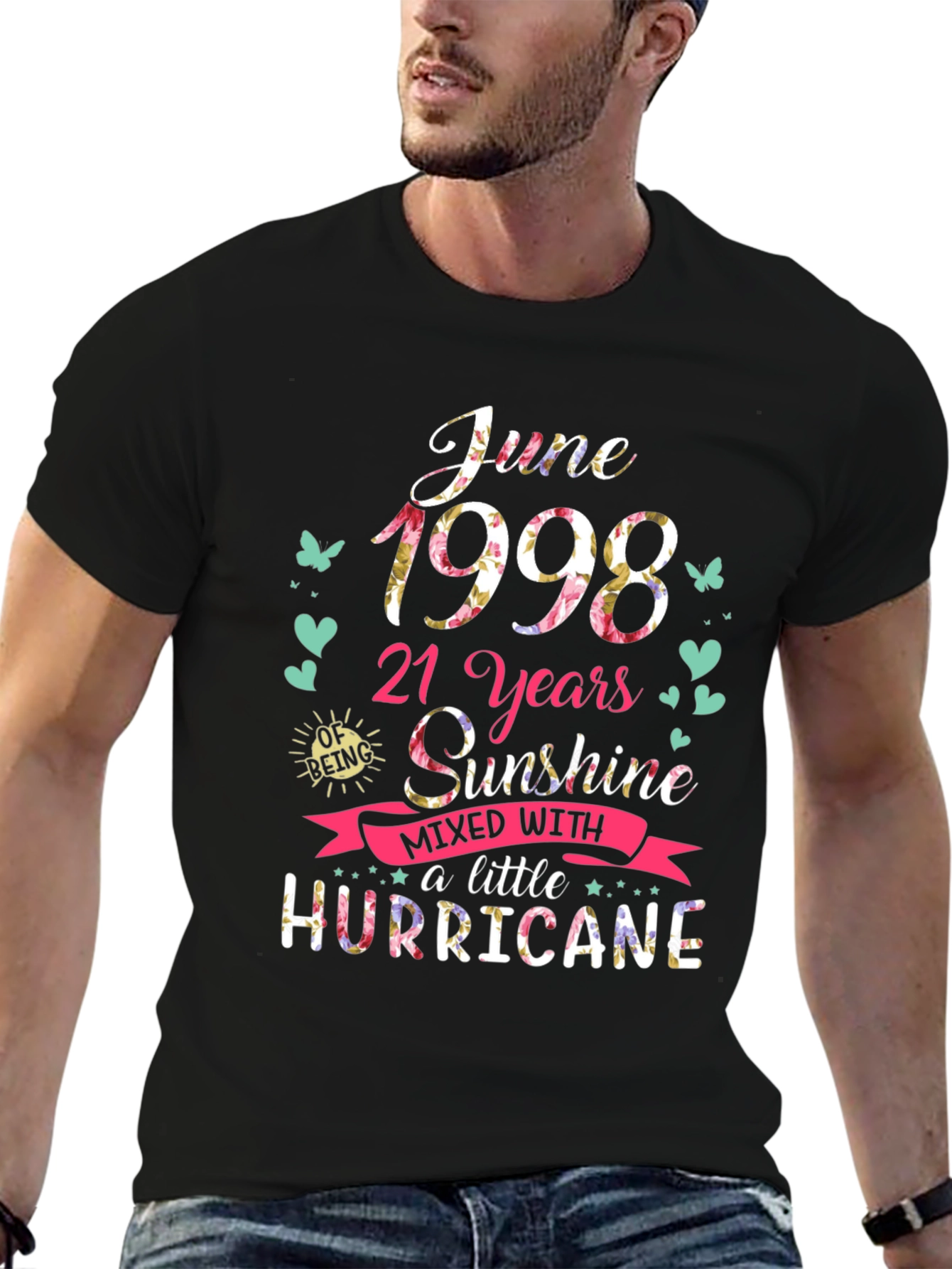 June 1998 21 Years Sunshine Hurricane Graphic Tee