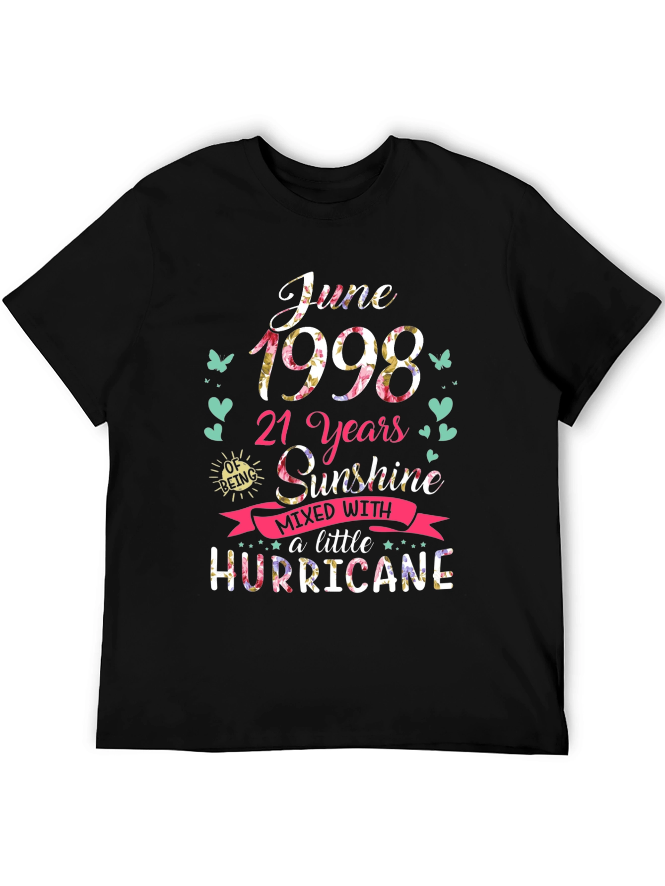 June 1998 21 Years Sunshine Hurricane Graphic Tee