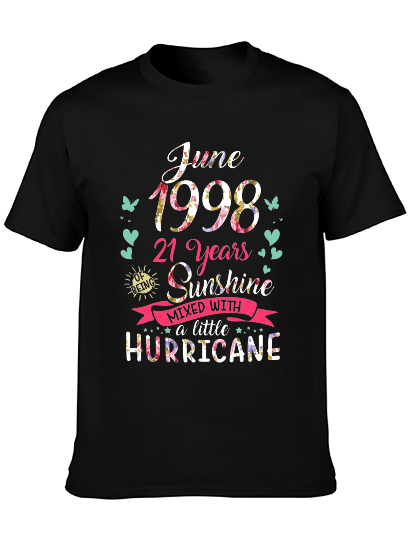 June 1998 21 Years Sunshine Hurricane Graphic Tee