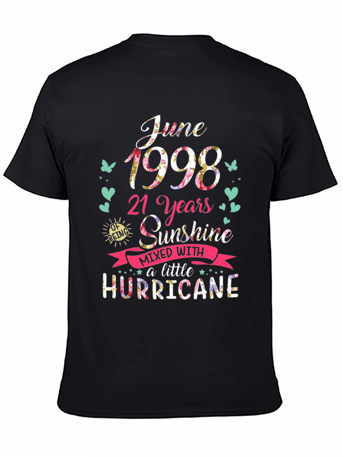 June 1998 21 Years Sunshine Hurricane Graphic Tee