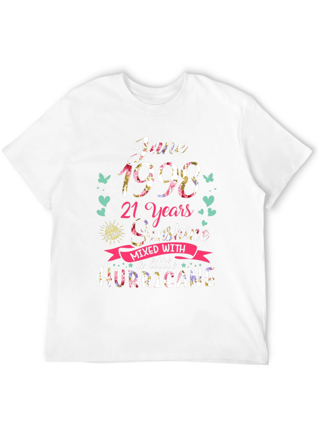 June 1998 21 Years Sunshine Hurricane Graphic Tee