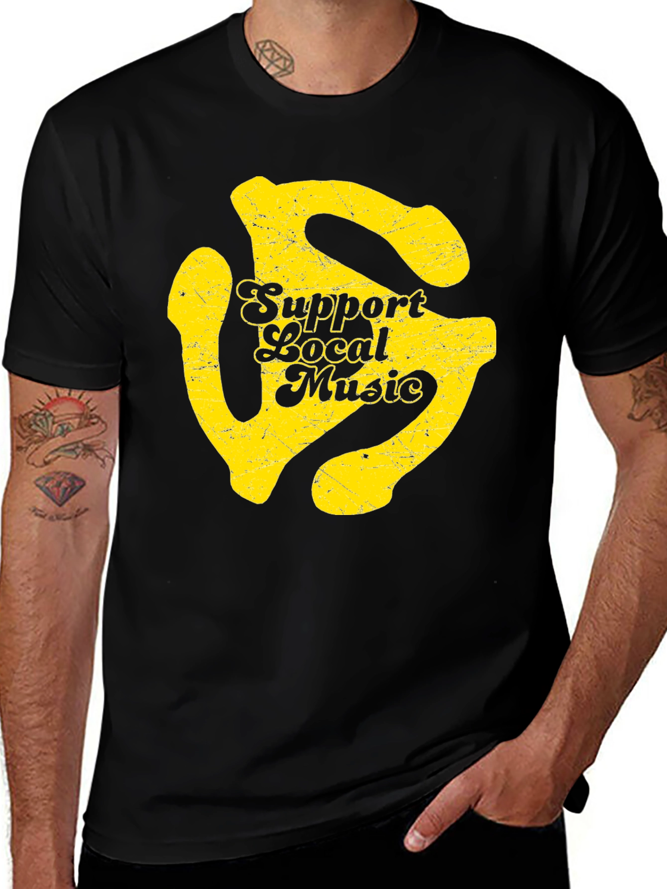 Support Local Music Black T-Shirt
