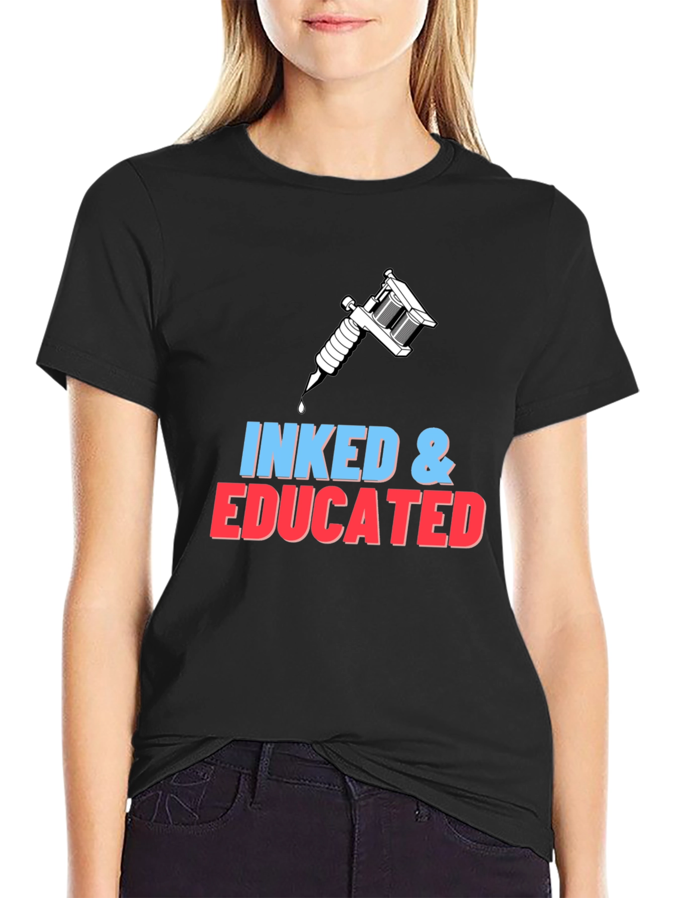 Inked & Educated Black T-Shirt - Tattoo Artist Apparel