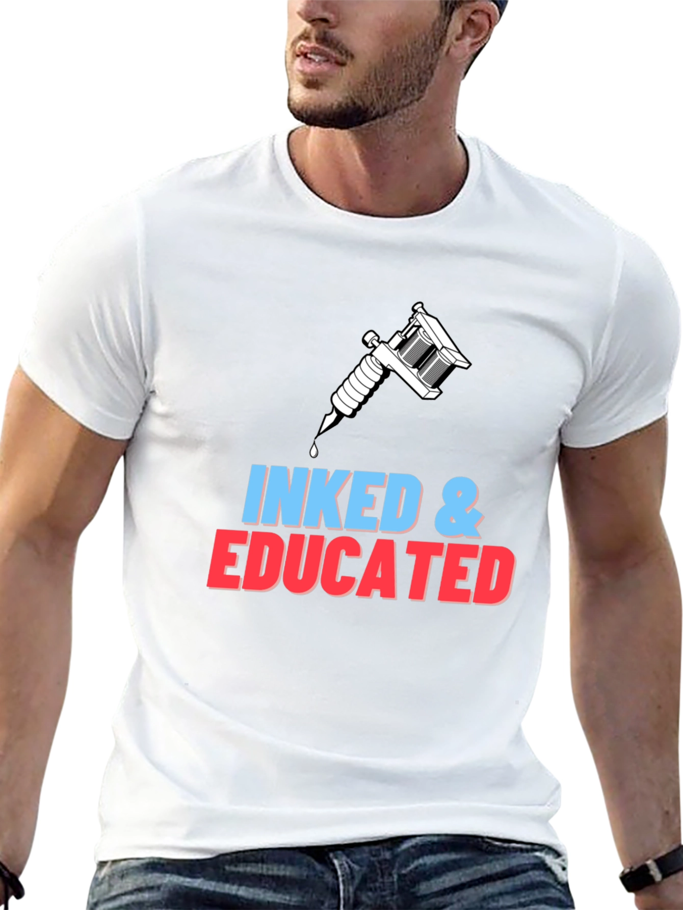 Inked & Educated Black T-Shirt - Tattoo Artist Apparel