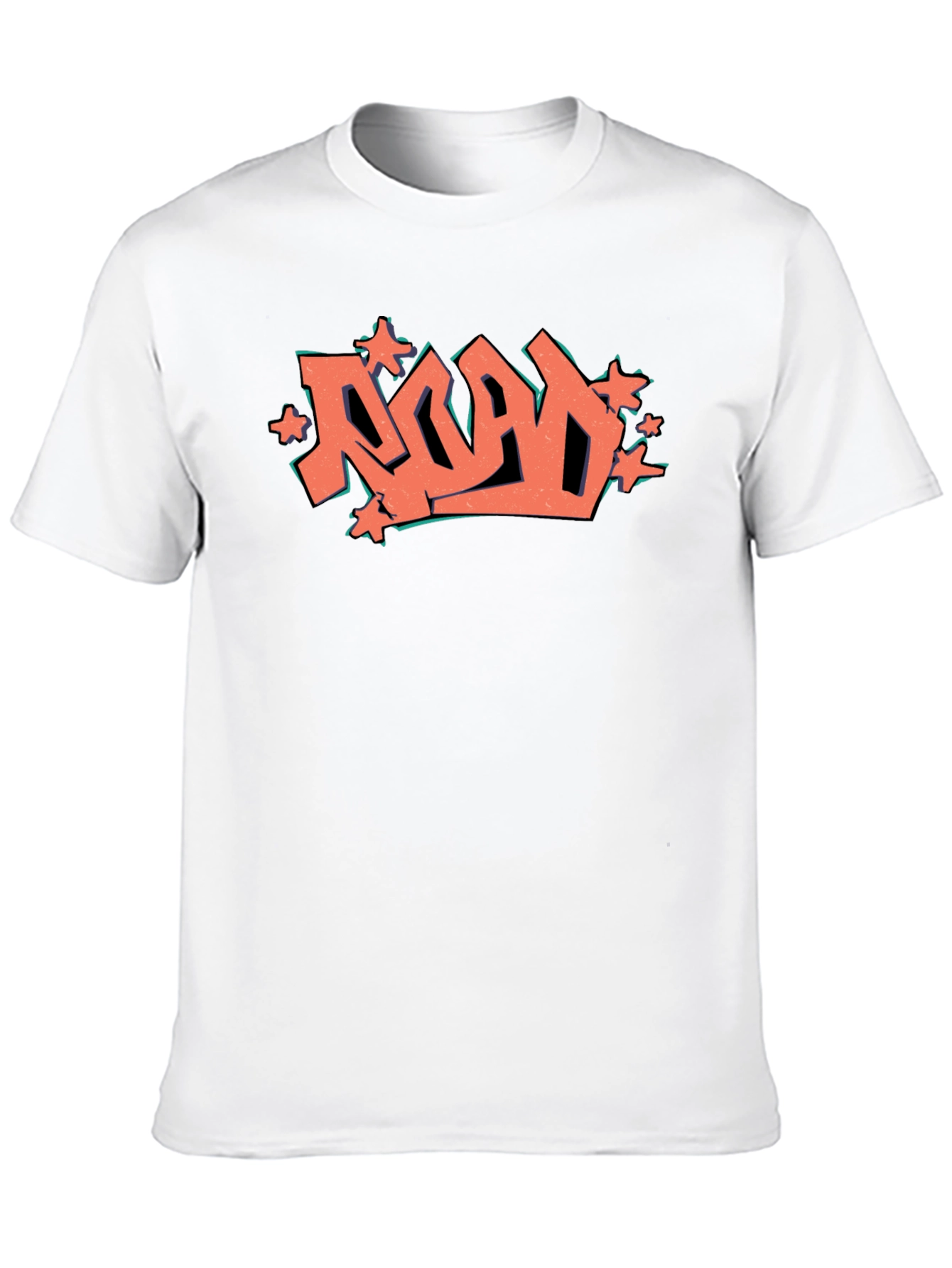 Road Graffiti Graphic Black T-Shirt