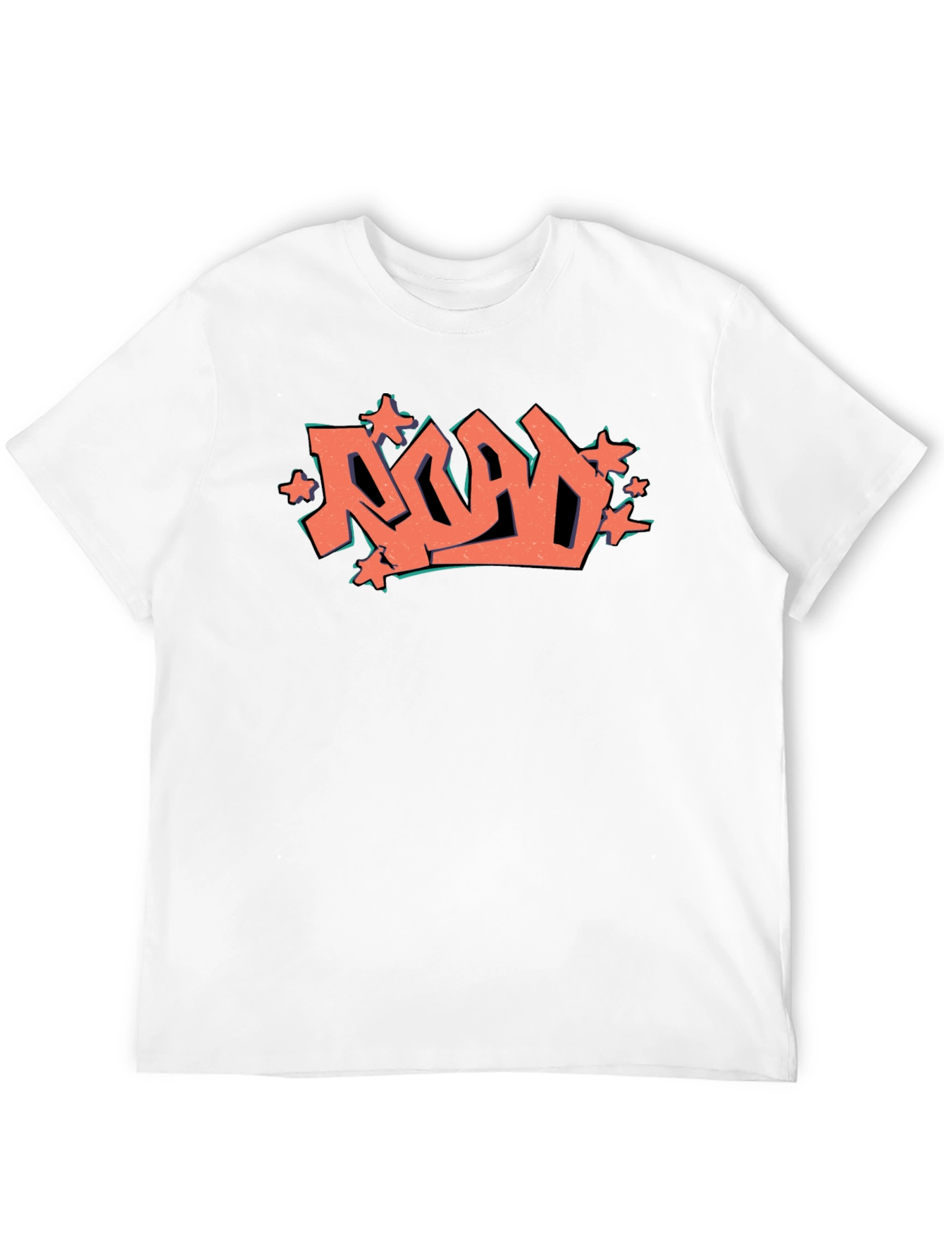 Road Graffiti Graphic Black T-Shirt