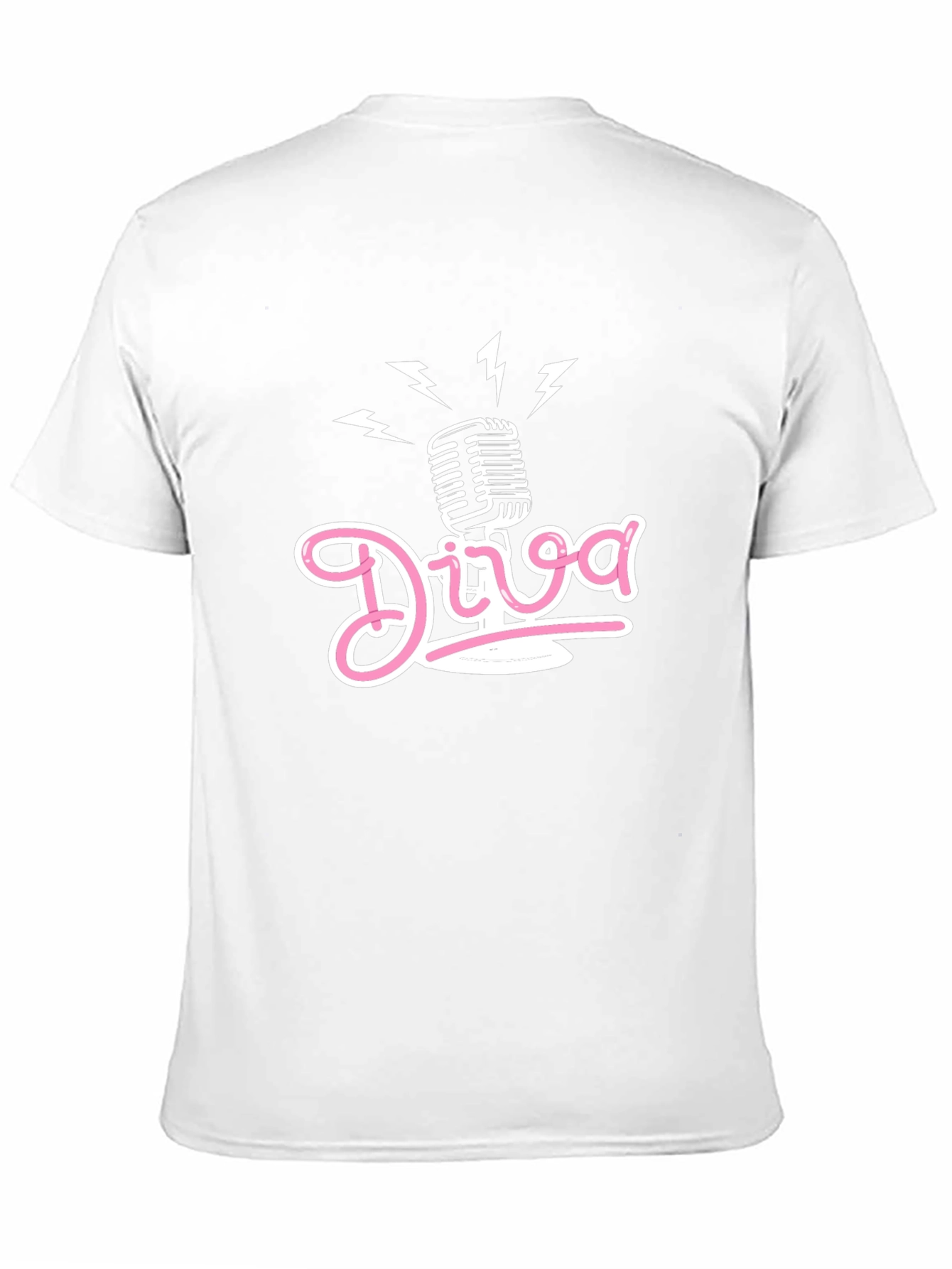 Diva Microphone Graphic T-Shirt - Stylish Music Lover Tee