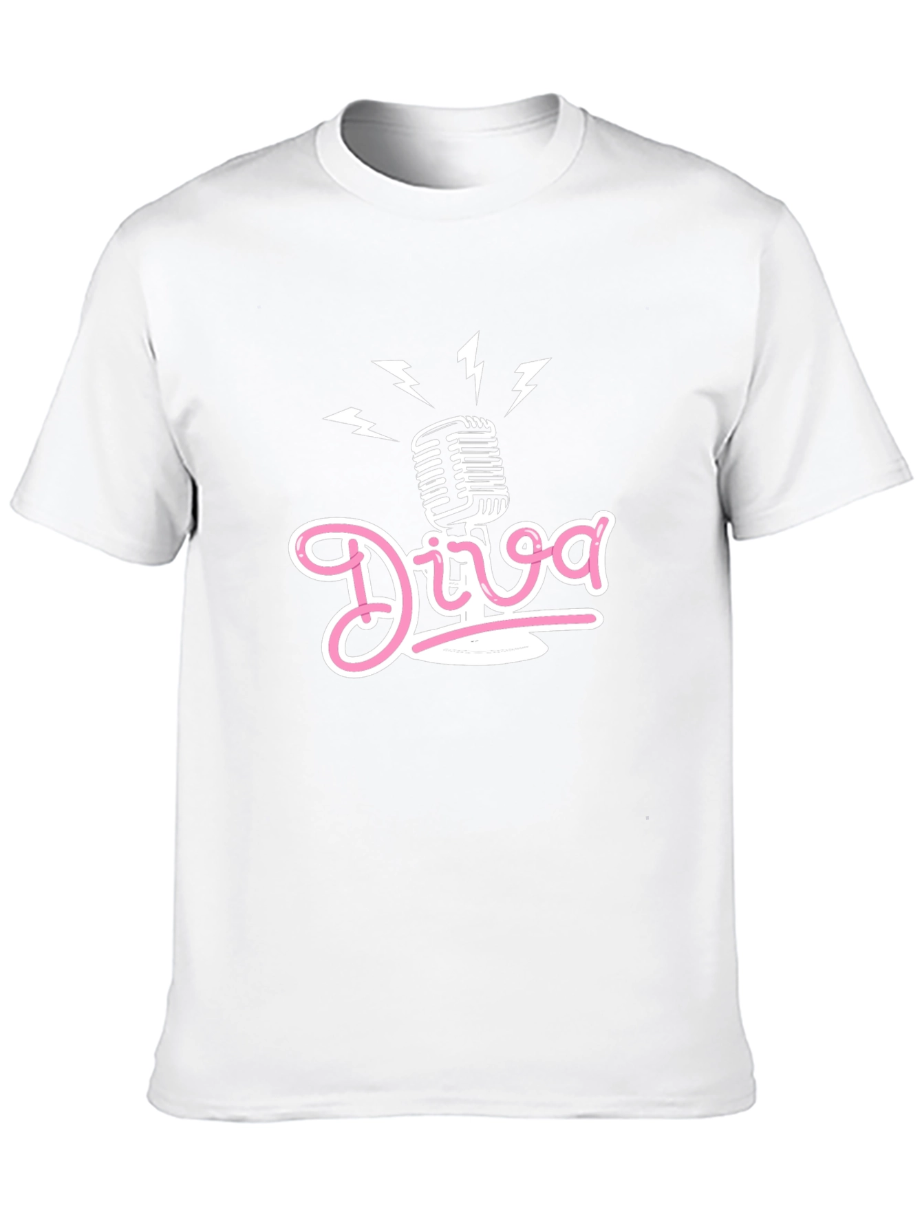 Diva Microphone Graphic T-Shirt - Stylish Music Lover Tee