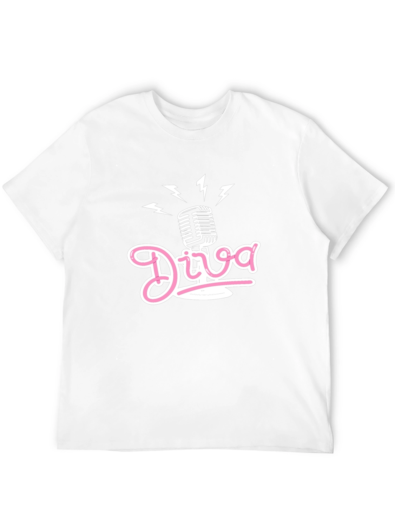 Diva Microphone Graphic T-Shirt - Stylish Music Lover Tee