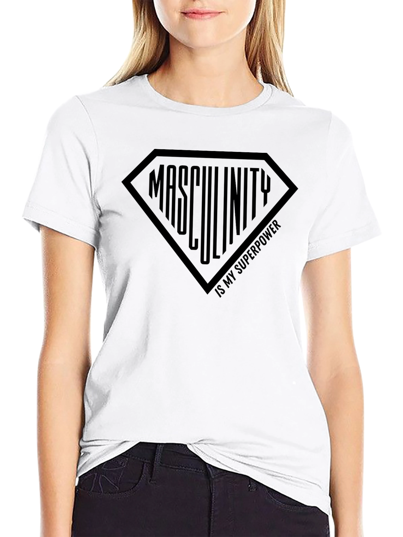 Masculinity is My Superpower Black T-Shirt