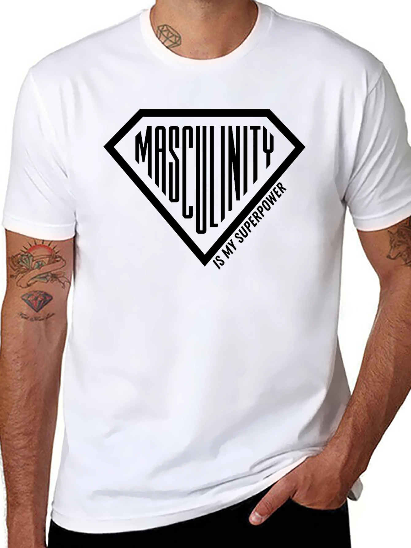 Masculinity is My Superpower Black T-Shirt