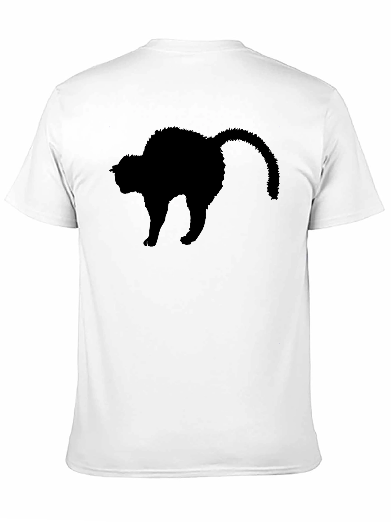 Black Cat Silhouette T-Shirt - Mens Crew Neck Tee