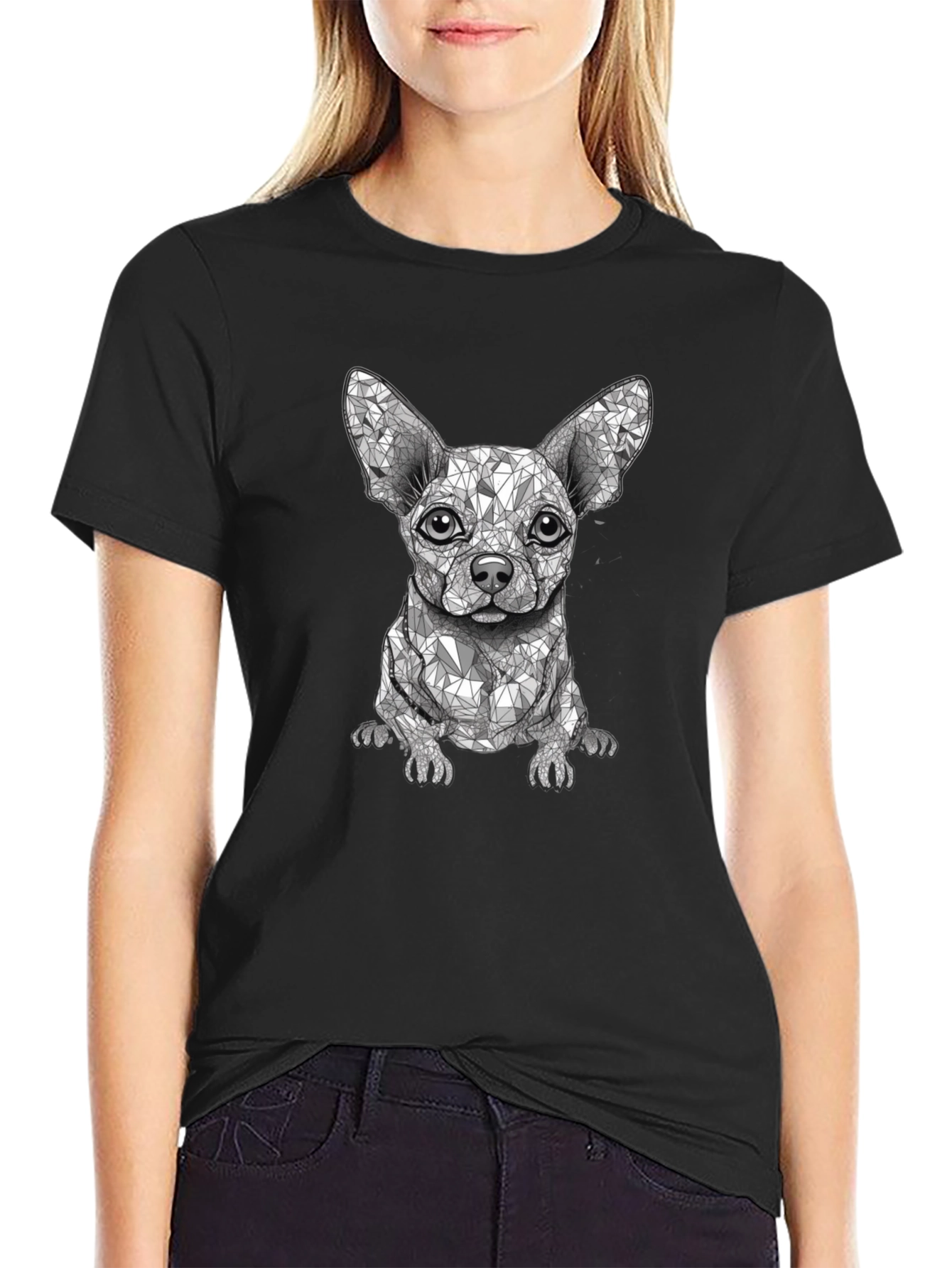 Geometric Chihuahua Graphic Tee