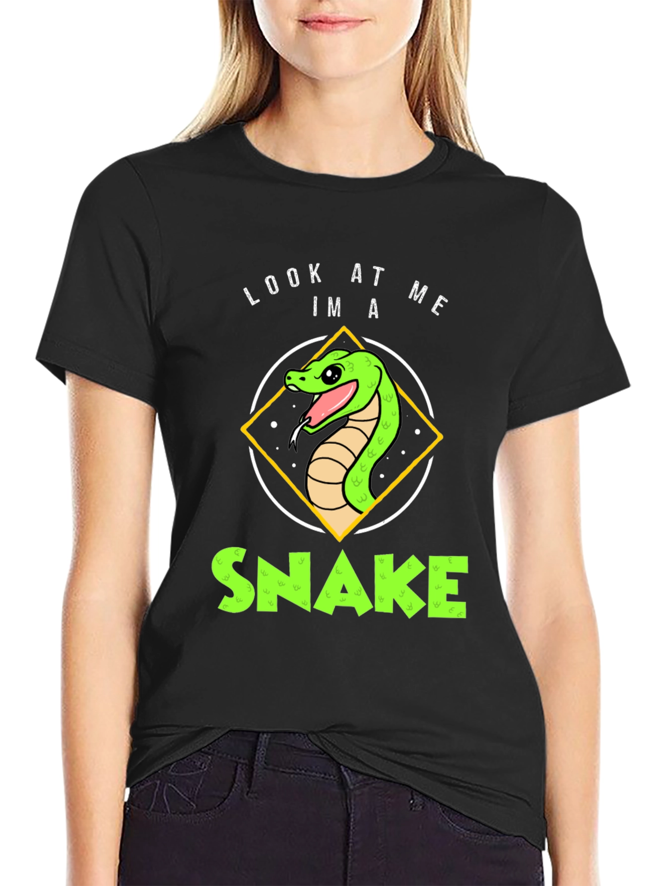Look At Me Im A Snake Black T-Shirt