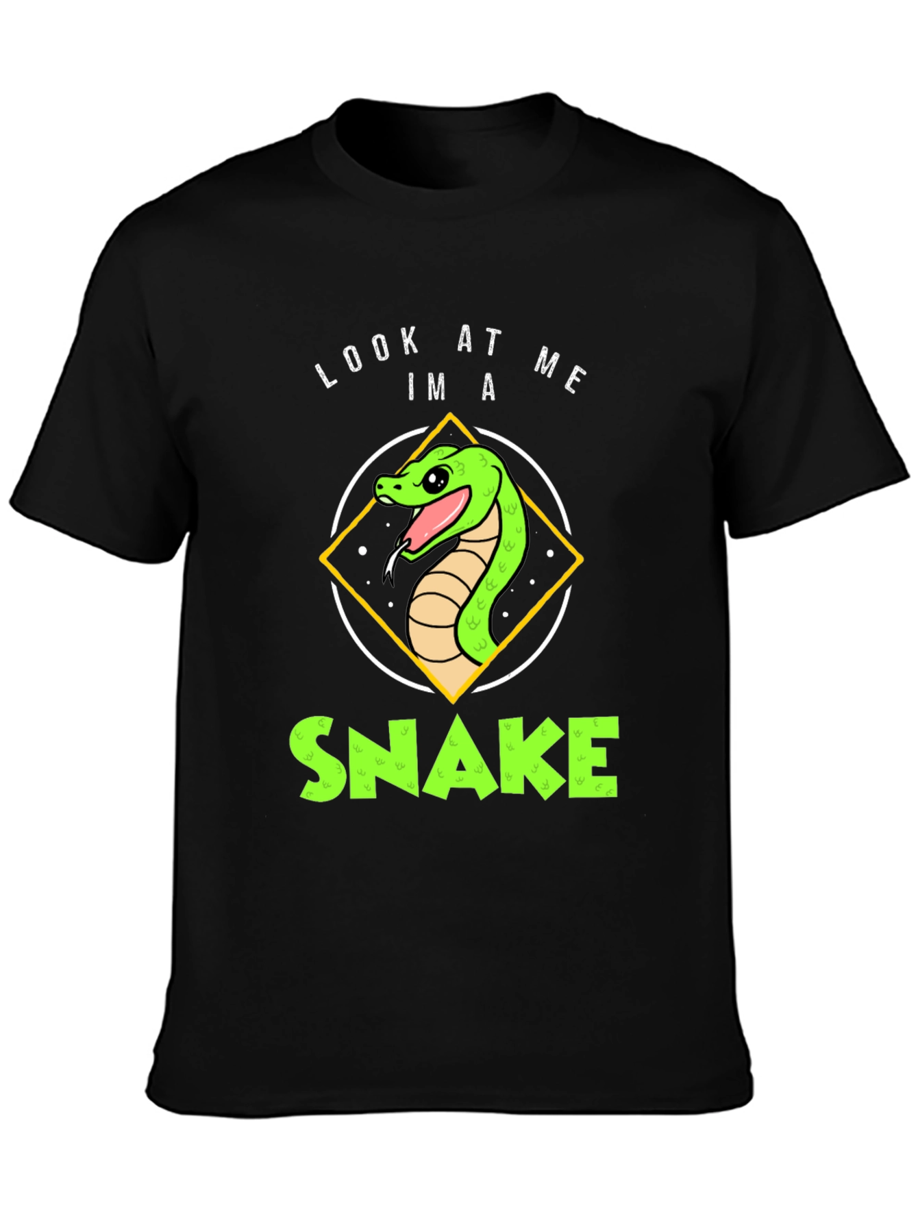 Look At Me Im A Snake Black T-Shirt