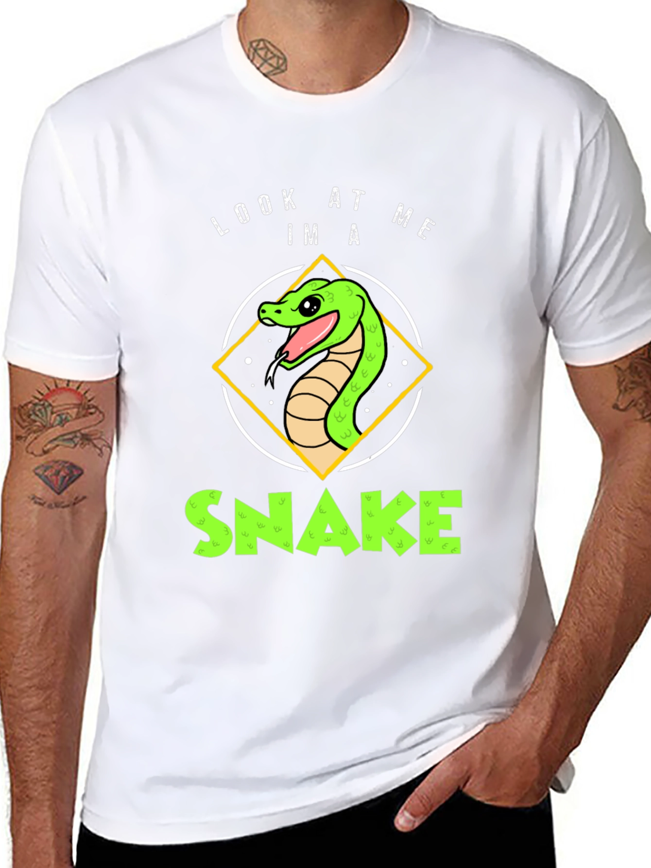 Look At Me Im A Snake Black T-Shirt