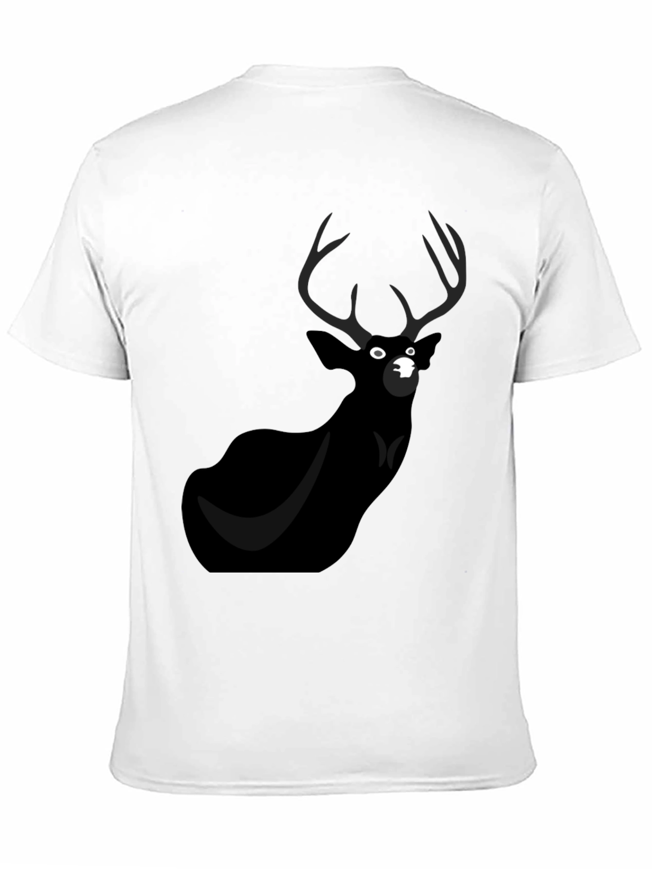 Mens Black Deer Graphic Tee - Unique Design