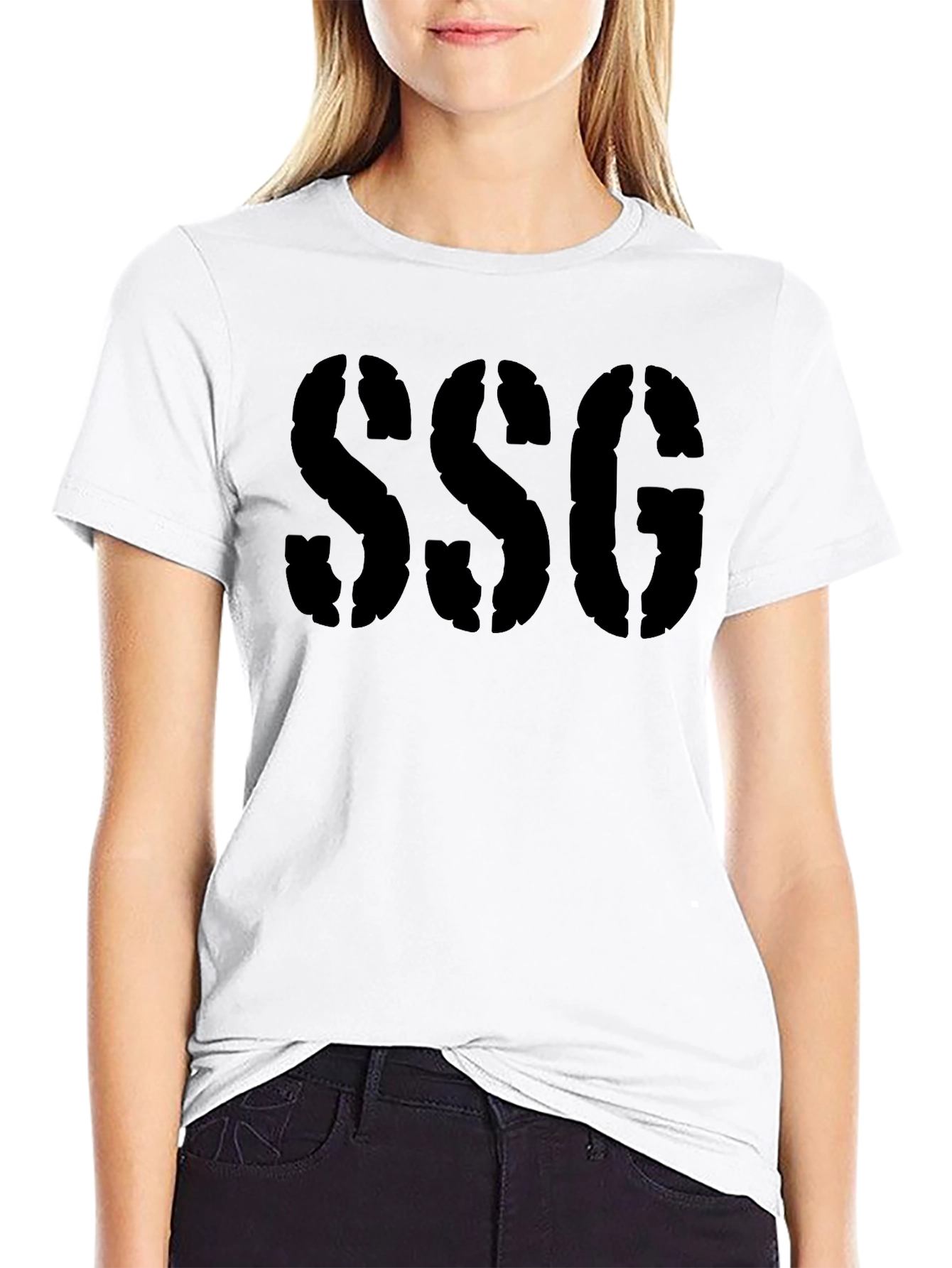 SSG Graphic Print Black T-Shirt