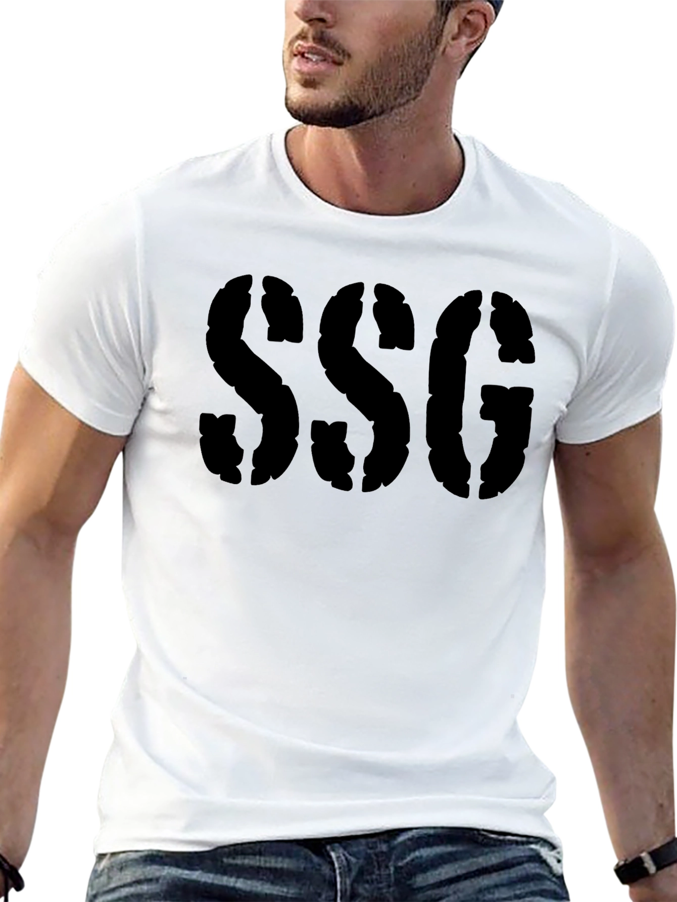 SSG Graphic Print Black T-Shirt