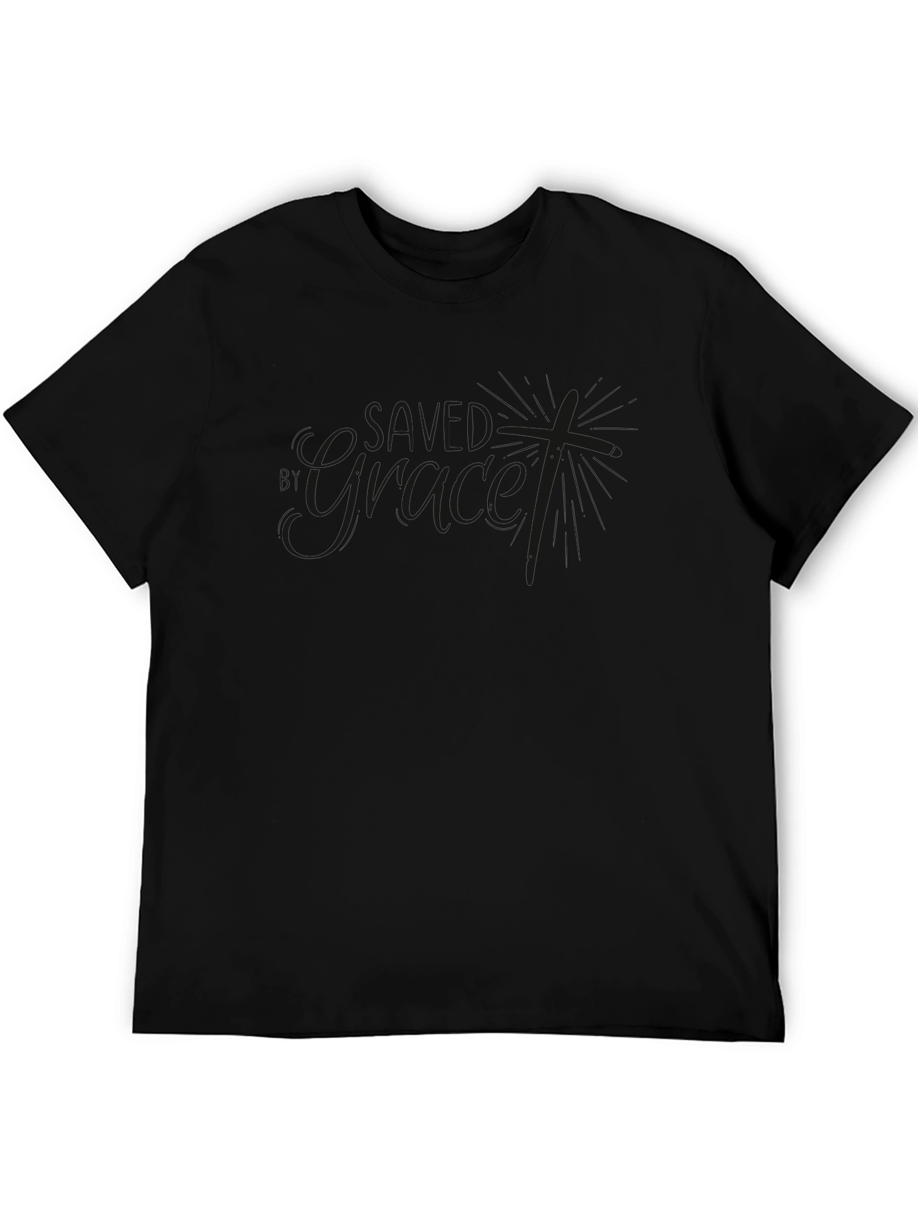 Mens Black Graphic T-Shirt - Casual Style