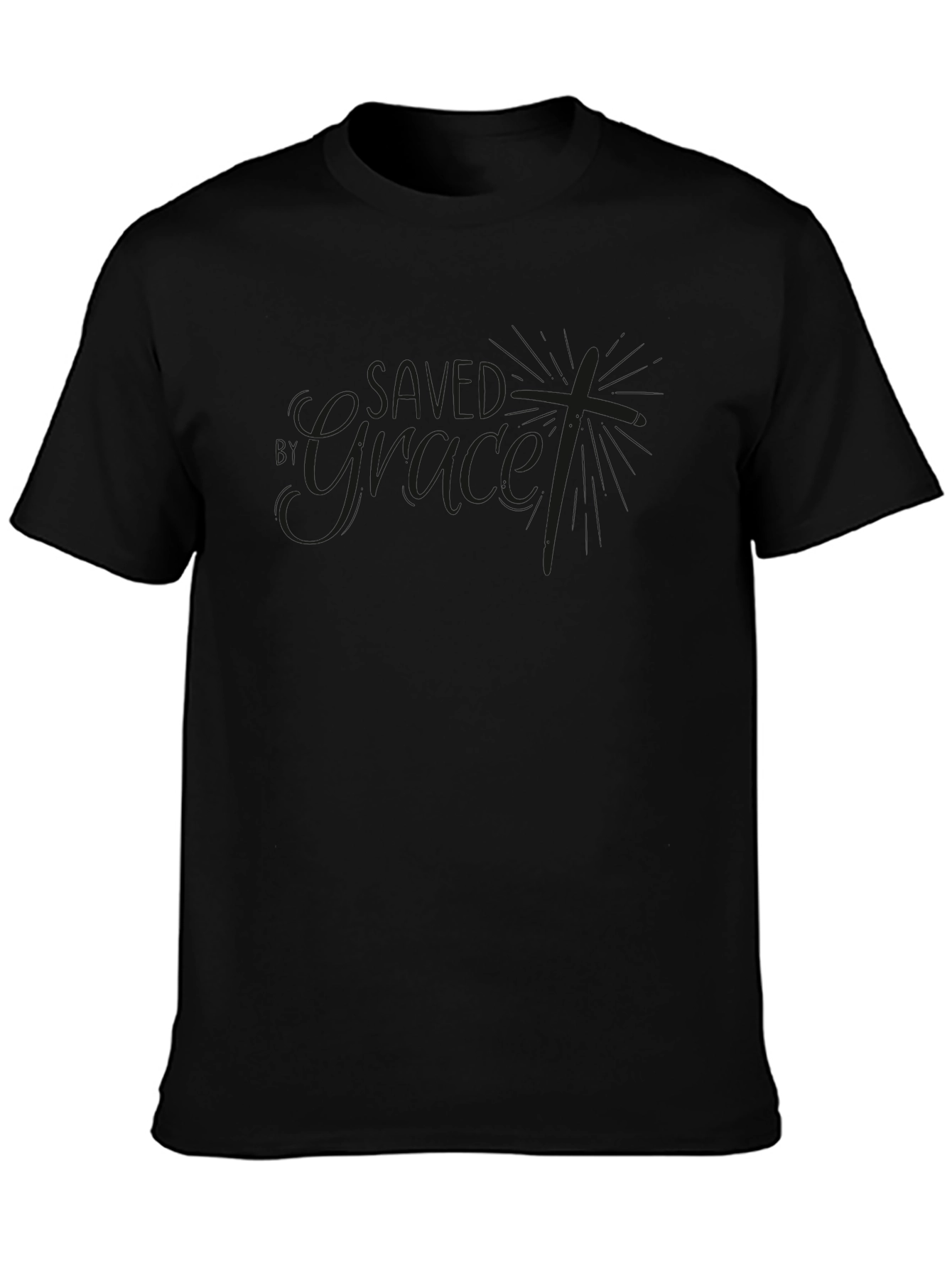 Mens Black Graphic T-Shirt - Casual Style