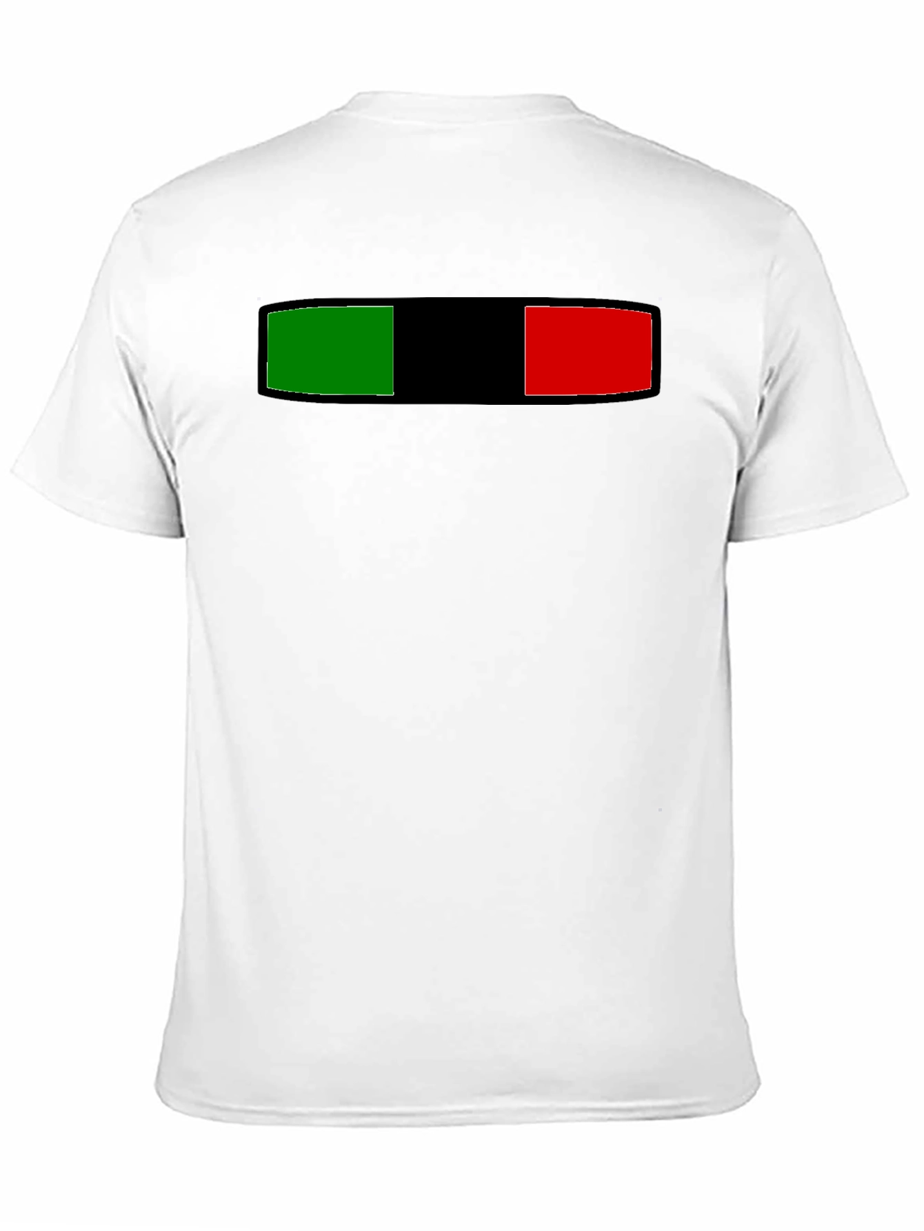 Striped Green Black and Red Graphic Tee