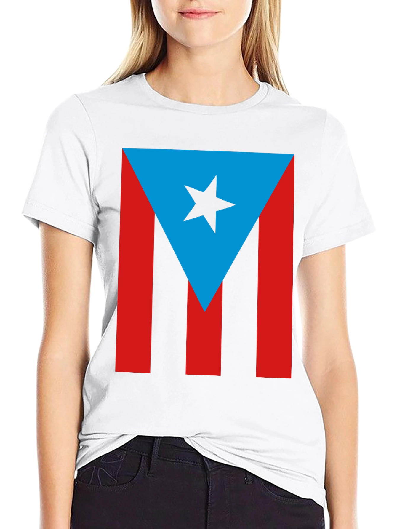 Puerto Rico Flag T-Shirt - Mens Black Tee