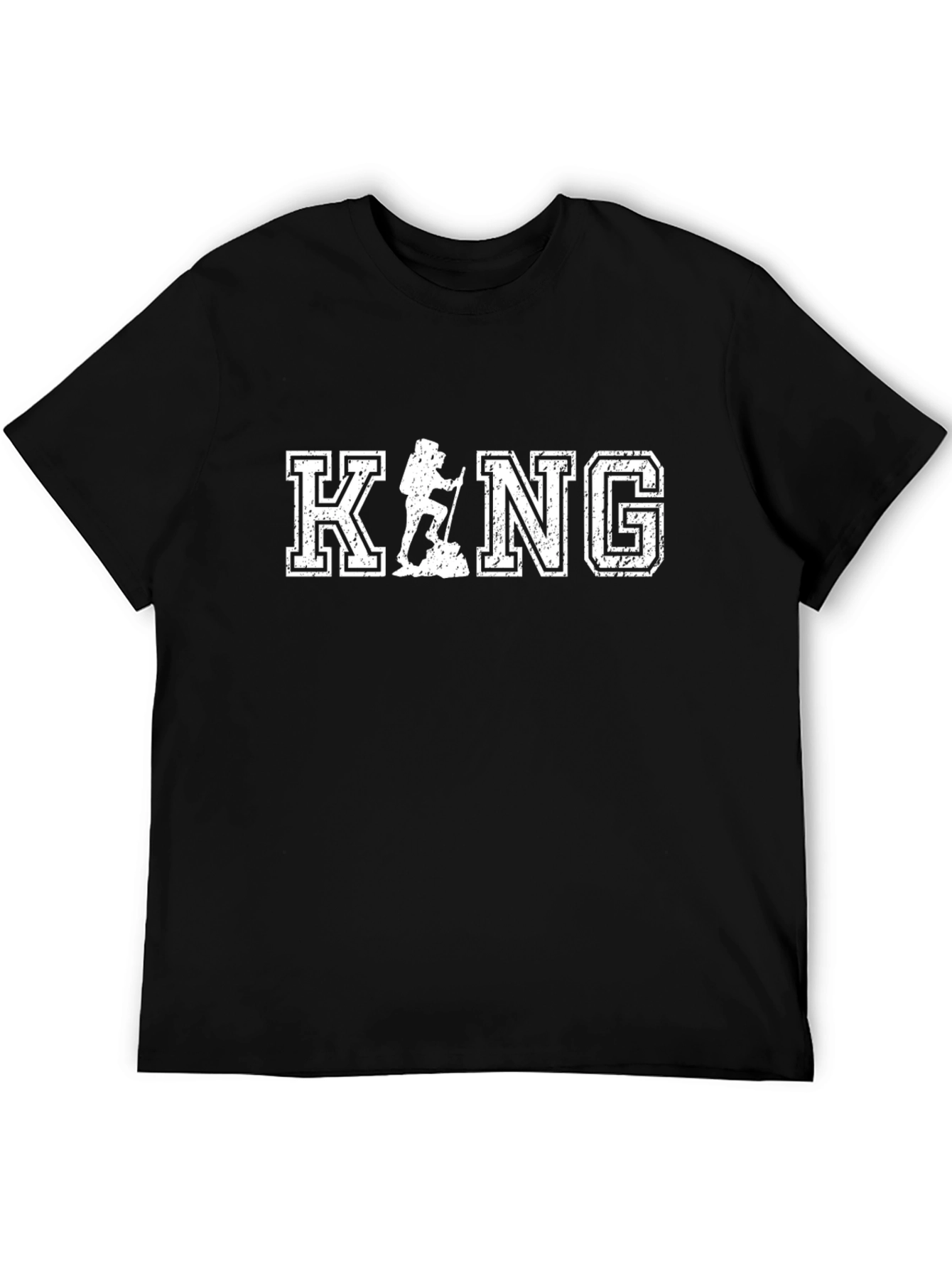 King Hiking T-Shirt - Black Crew Neck Tee