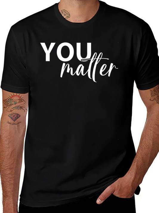 You Matter Graphic Tee - Black Casual Shirt