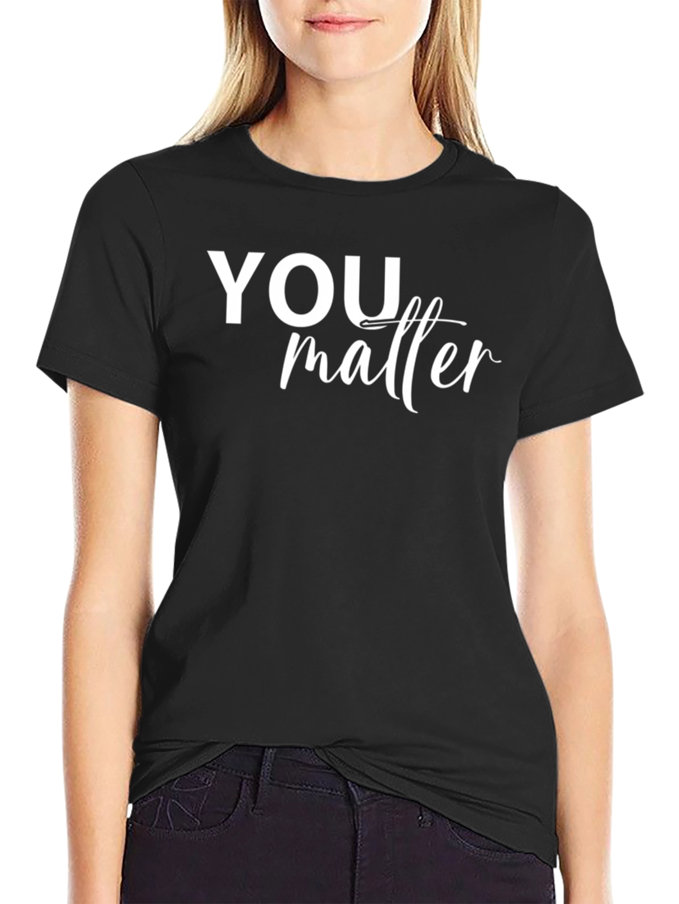 You Matter Graphic Tee - Black Casual Shirt