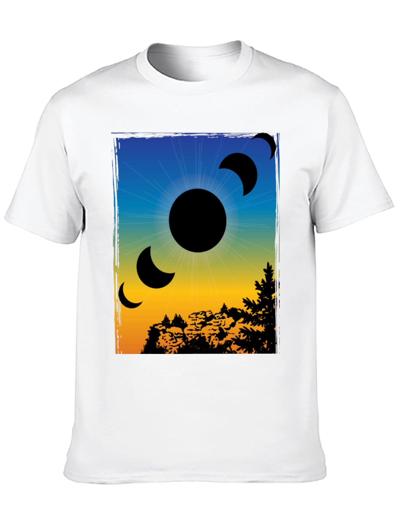 Eclipse Graphic Print Black T-Shirt